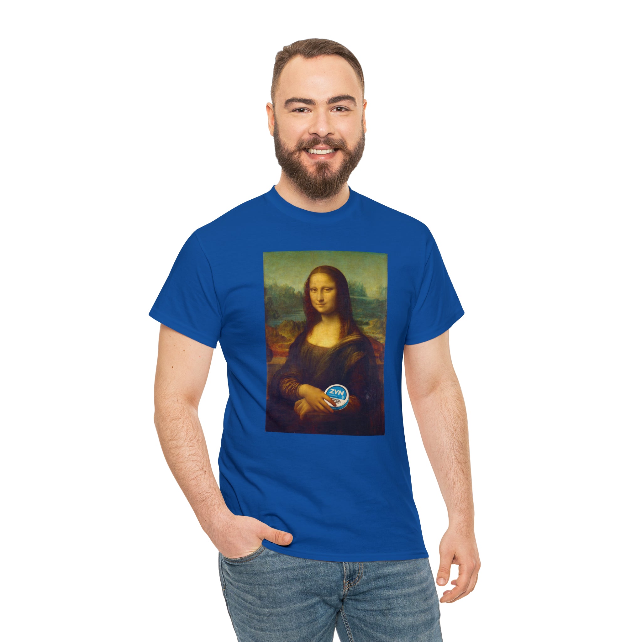 Mona Lisa with Zyns - Unisex Heavy Cotton Tee