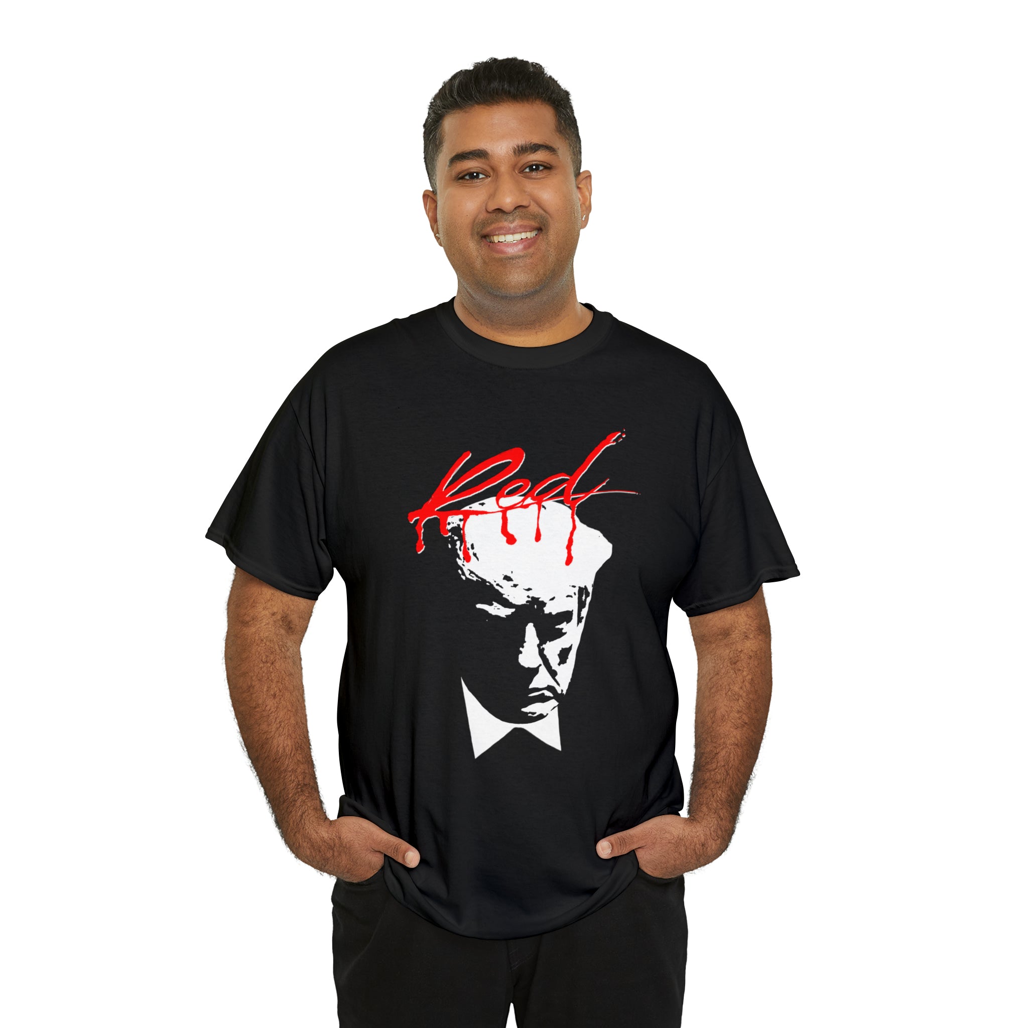 Trump Mugshot Whole Lotta Red Album Cover- Unisex Heavy Cotton Tee