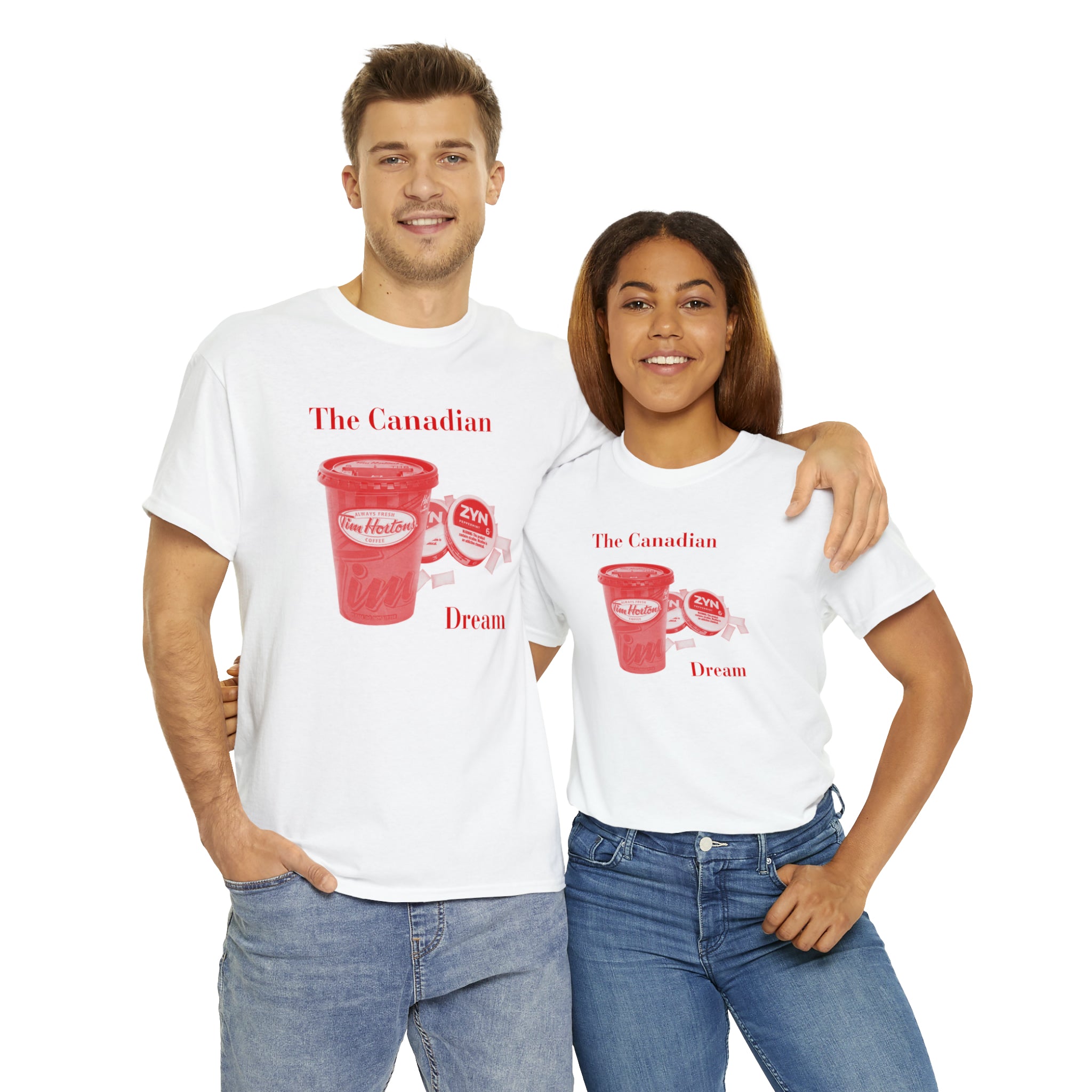 The Canadian Dream Tim Hortons Coffee and Zyns 6mg - Unisex Heavy Cotton Tee