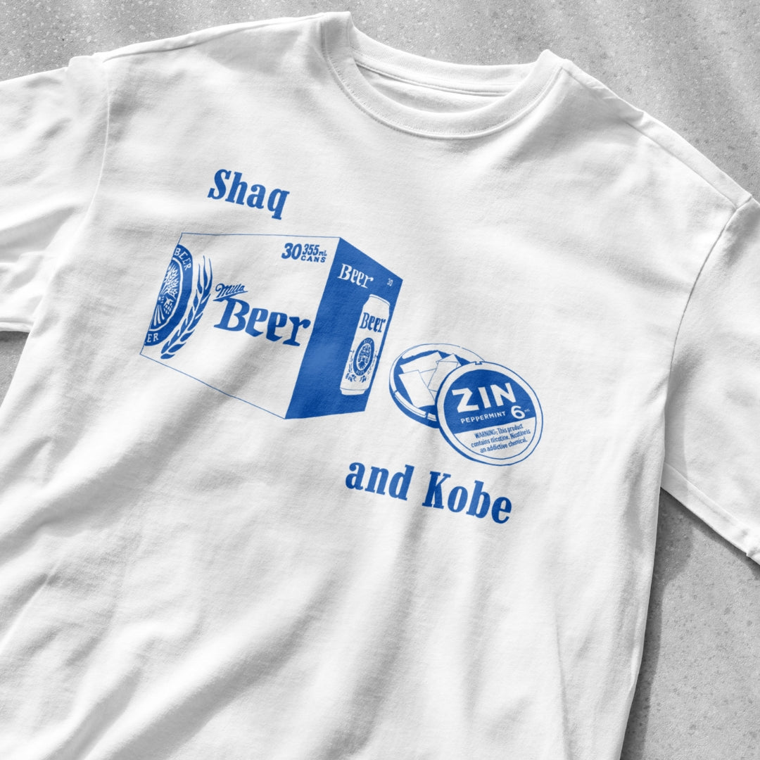 Shaq and Kobe Beer and 6mg's - Unisex Heavy Cotton Tee