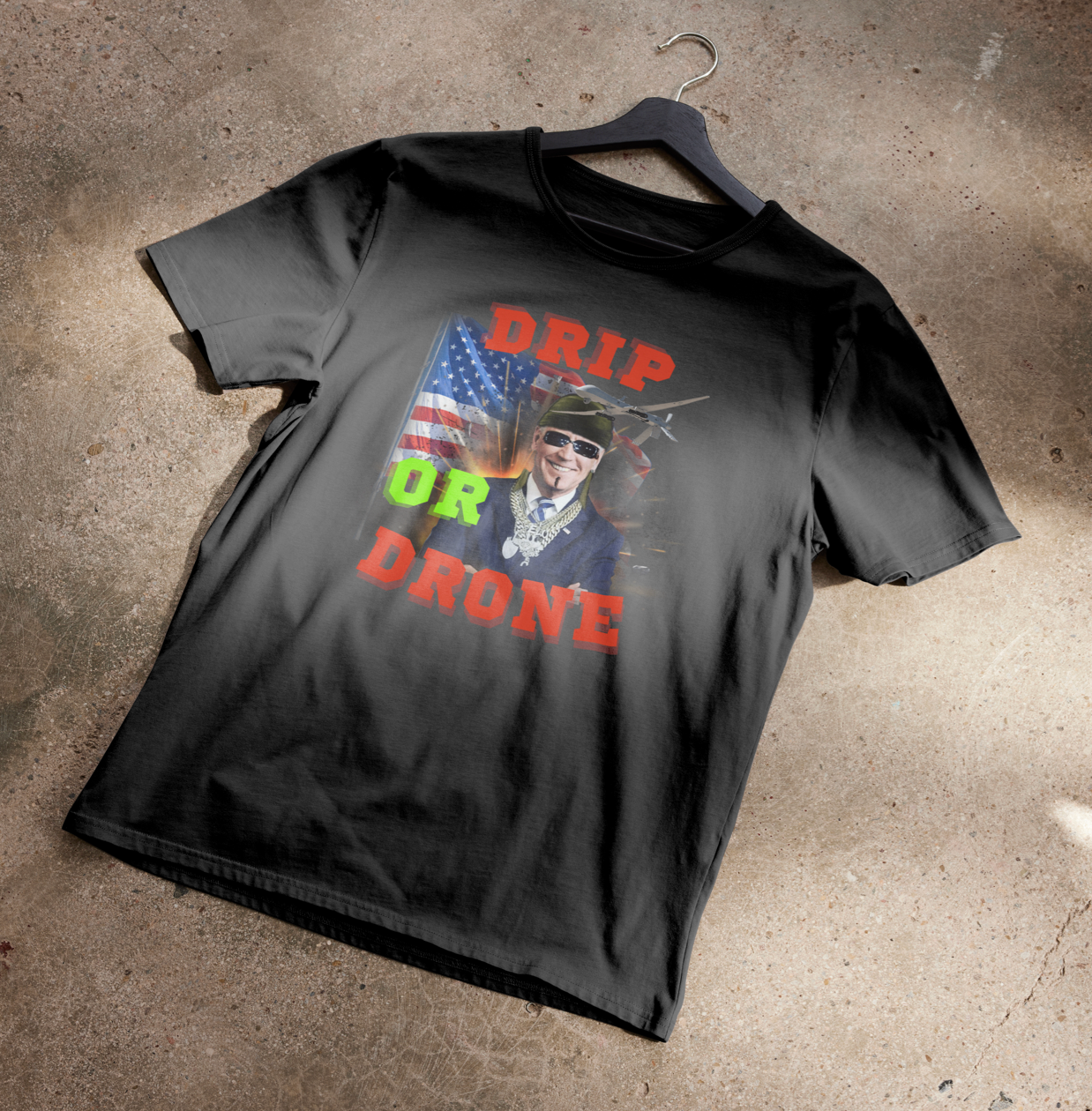 Biden Drip or Drone - Unisex Heavy Cotton Tee - Politics