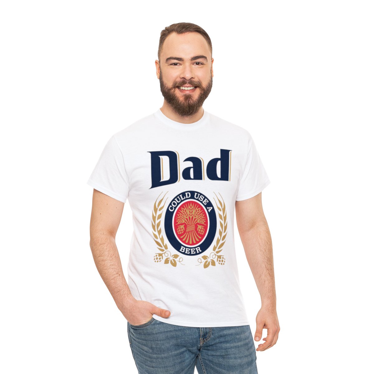 Dad Could Use a Beer - Unisex Heavy Cotton Tee