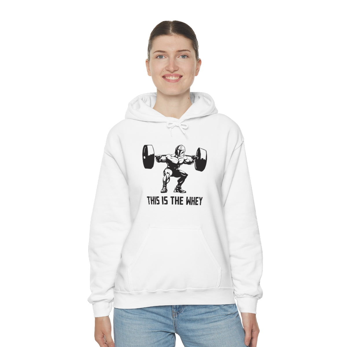 This is the Whey - Unisex Heavy Blend™ Hooded Sweatshirt