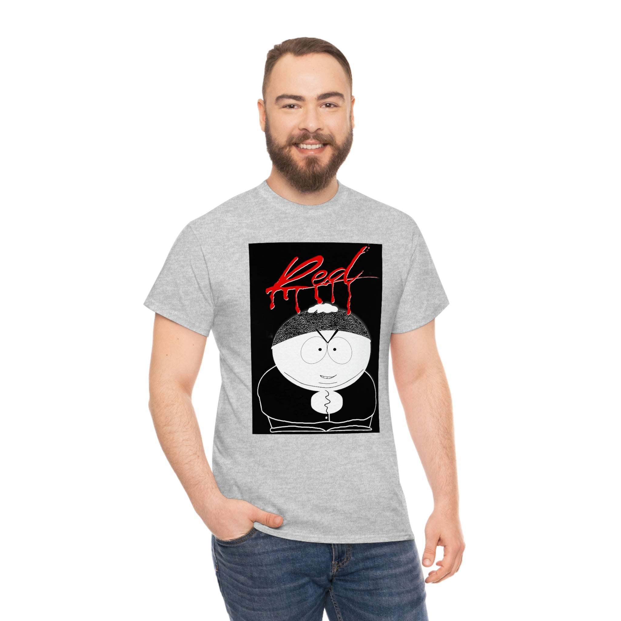 Playboi Cartman (Eric Cartman from South Park) Whole Lotta Red Album Cover - Unisex Heavy Cotton Tee