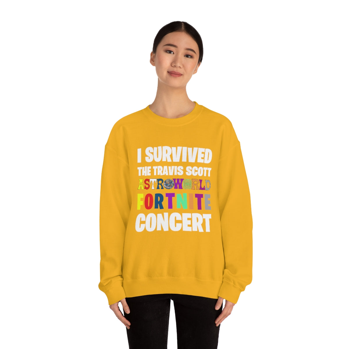 I SURVIVED THE TRAVIS SCOTT FORTNITE CONCERT - Unisex Heavy Blend™ Crewneck Sweatshirt