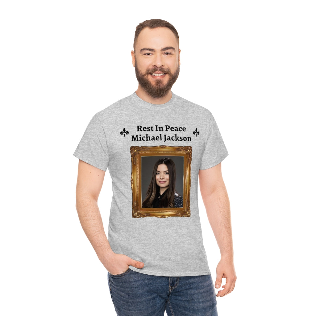 Rest In Peace Michael Jackson (Miranda Cosgrove from iCarly) - Unisex Heavy Cotton Tee - All Colors