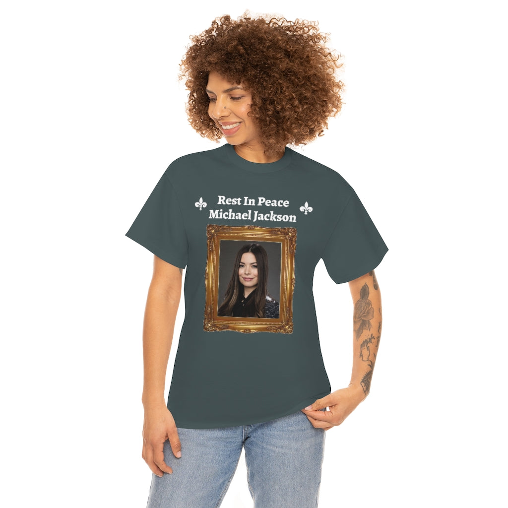 Rest In Peace Michael Jackson (Miranda Cosgrove from iCarly) - Unisex Heavy Cotton Tee - All Colors