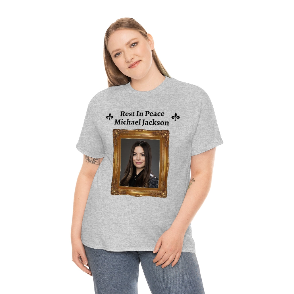 Rest In Peace Michael Jackson (Miranda Cosgrove from iCarly) - Unisex Heavy Cotton Tee - All Colors