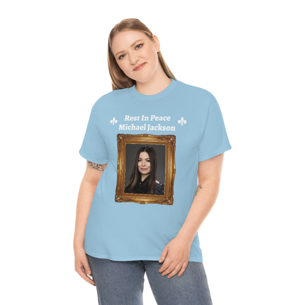 Rest In Peace Michael Jackson (Miranda Cosgrove from iCarly) - Unisex Heavy Cotton Tee - All Colors