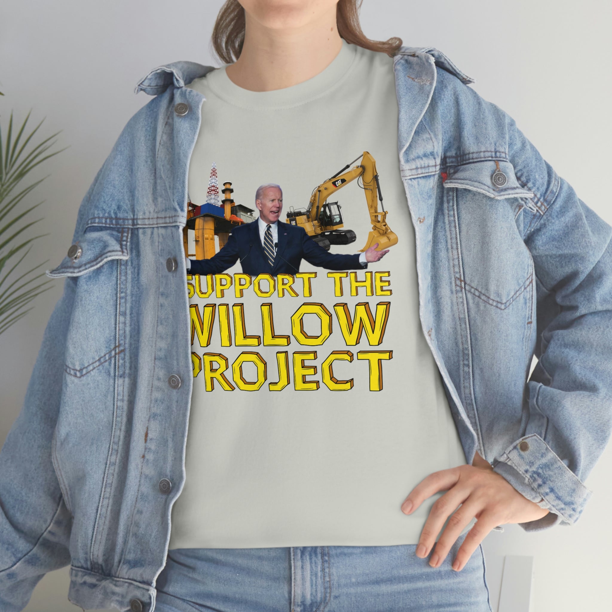 I Support the Willow Project (Biden) - Unisex Heavy Cotton Tee