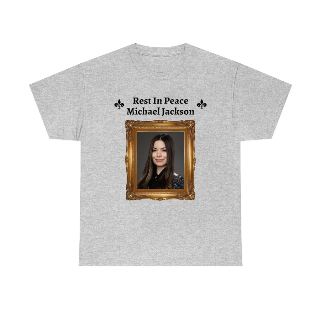 Rest In Peace Michael Jackson (Miranda Cosgrove from iCarly) - Unisex Heavy Cotton Tee - All Colors