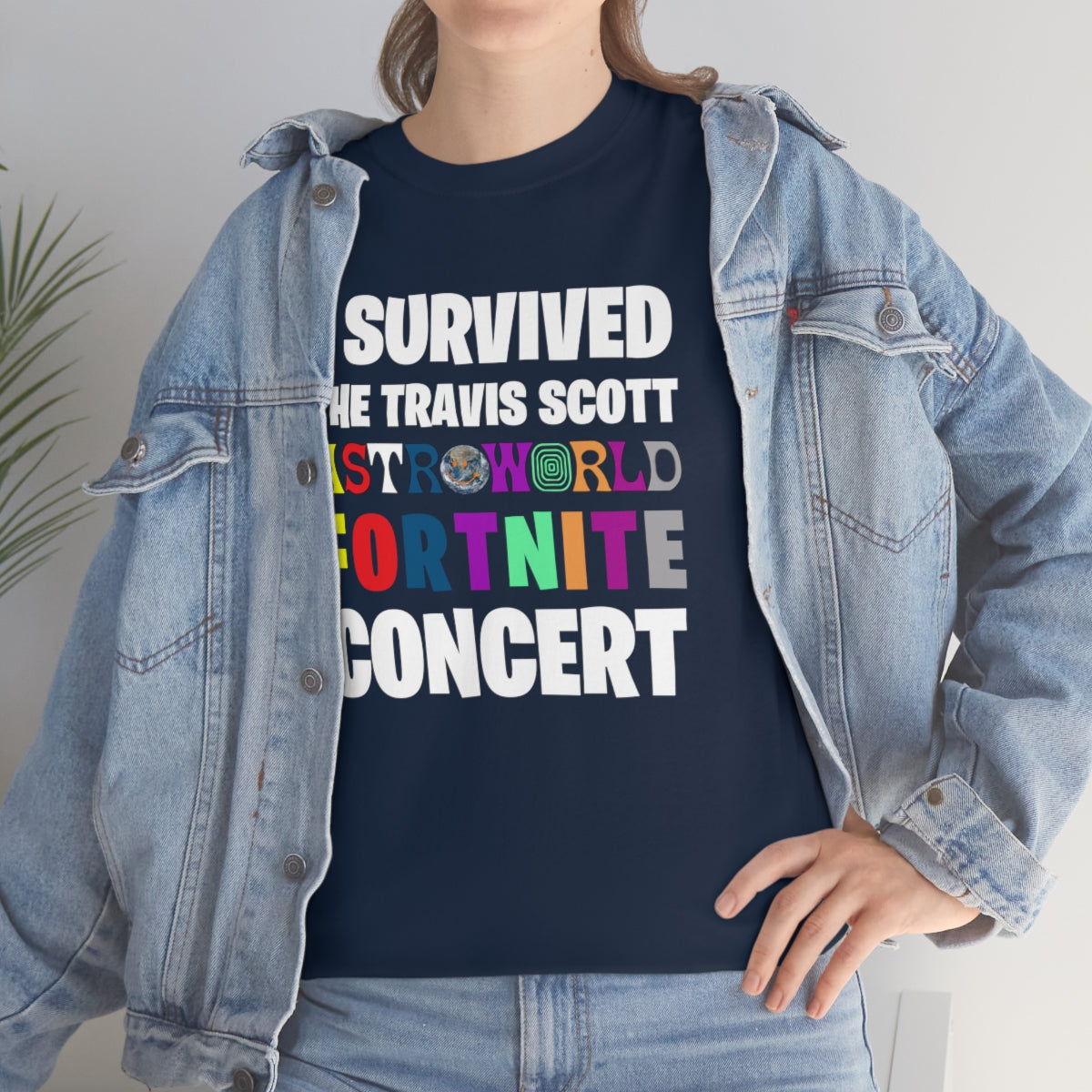 I SURVIVED THE TRAVIS SCOTT FORTNITE CONCERT - Unisex Heavy Cotton Tee - All Colors