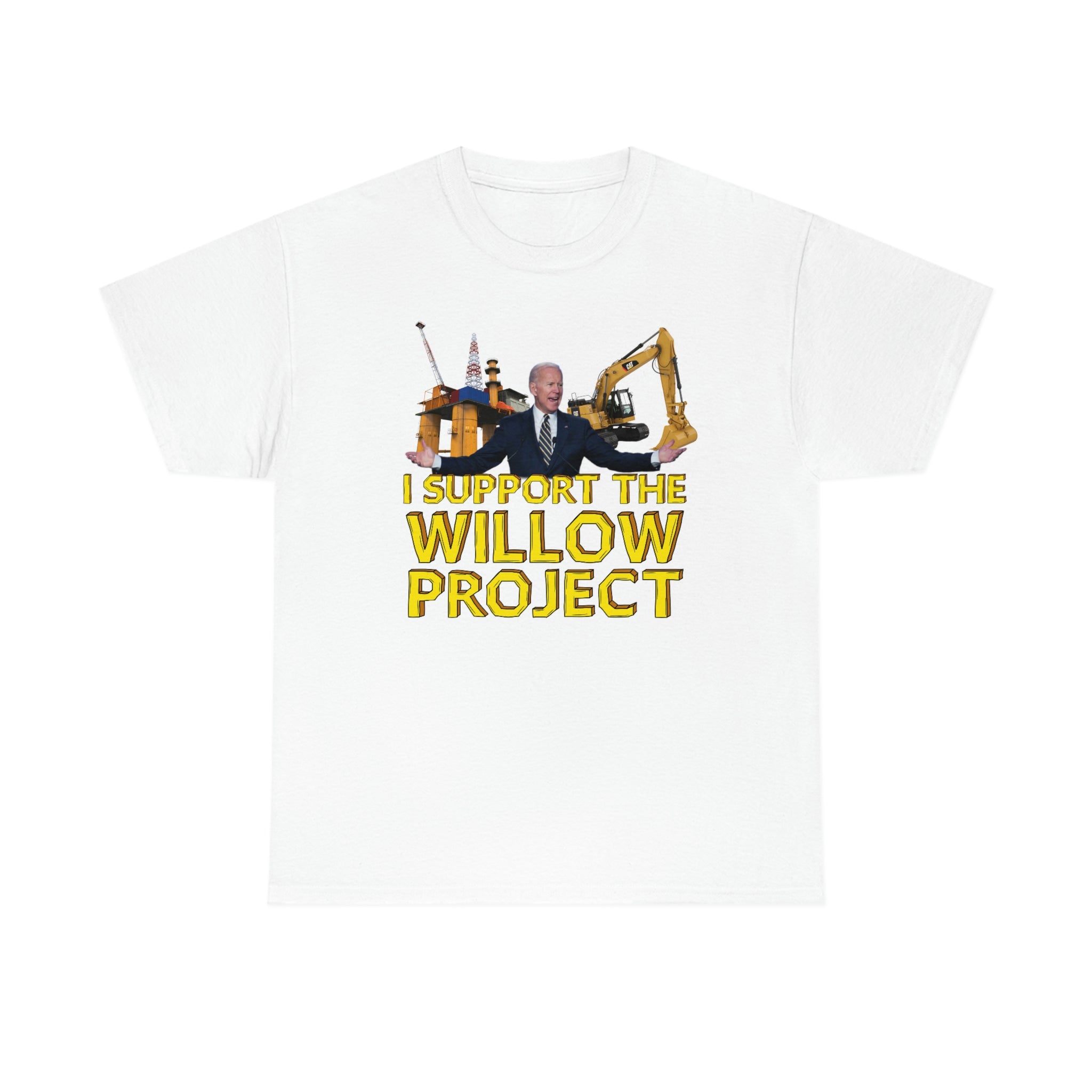 I Support the Willow Project (Biden) - Unisex Heavy Cotton Tee