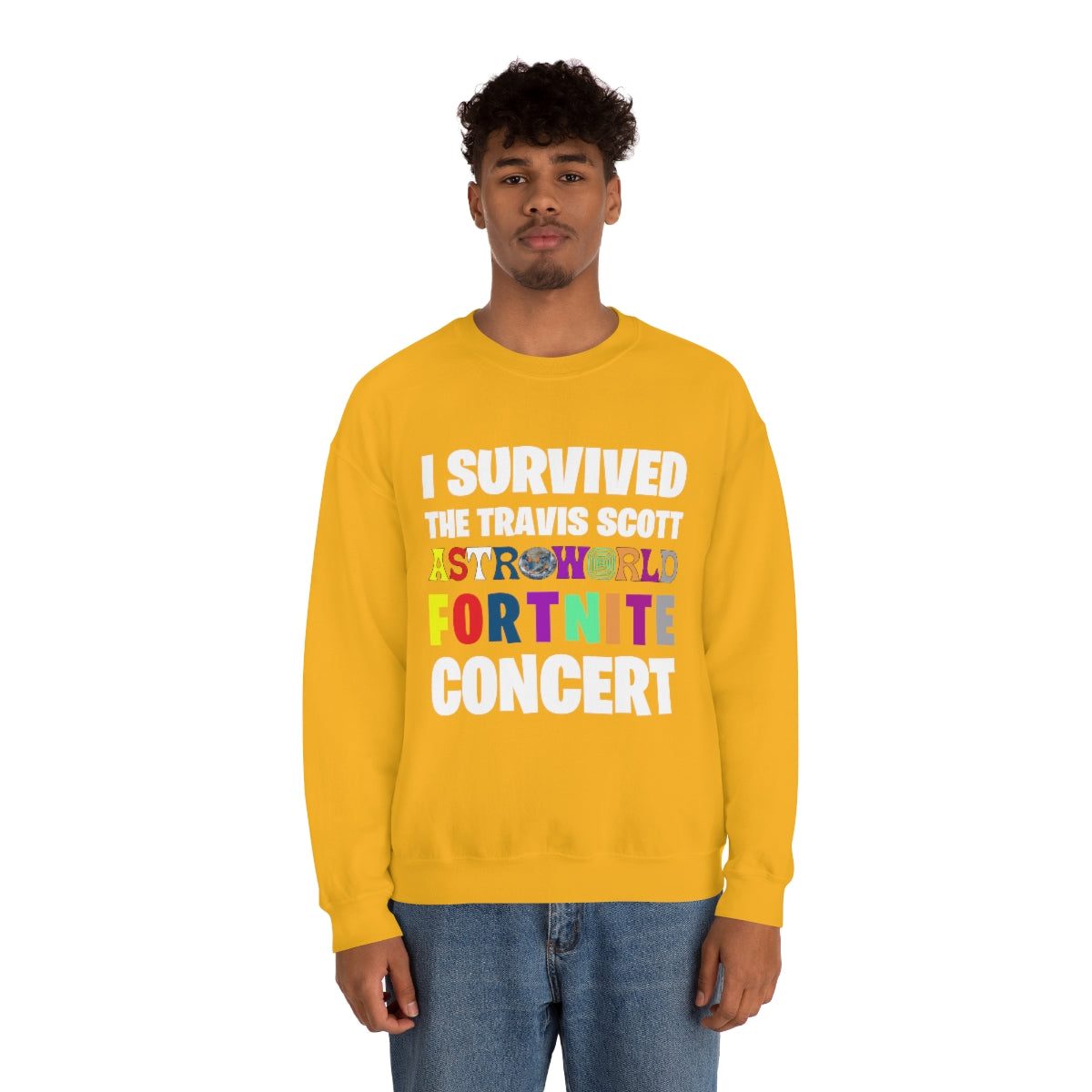 I SURVIVED THE TRAVIS SCOTT FORTNITE CONCERT - Unisex Heavy Blend™ Crewneck Sweatshirt