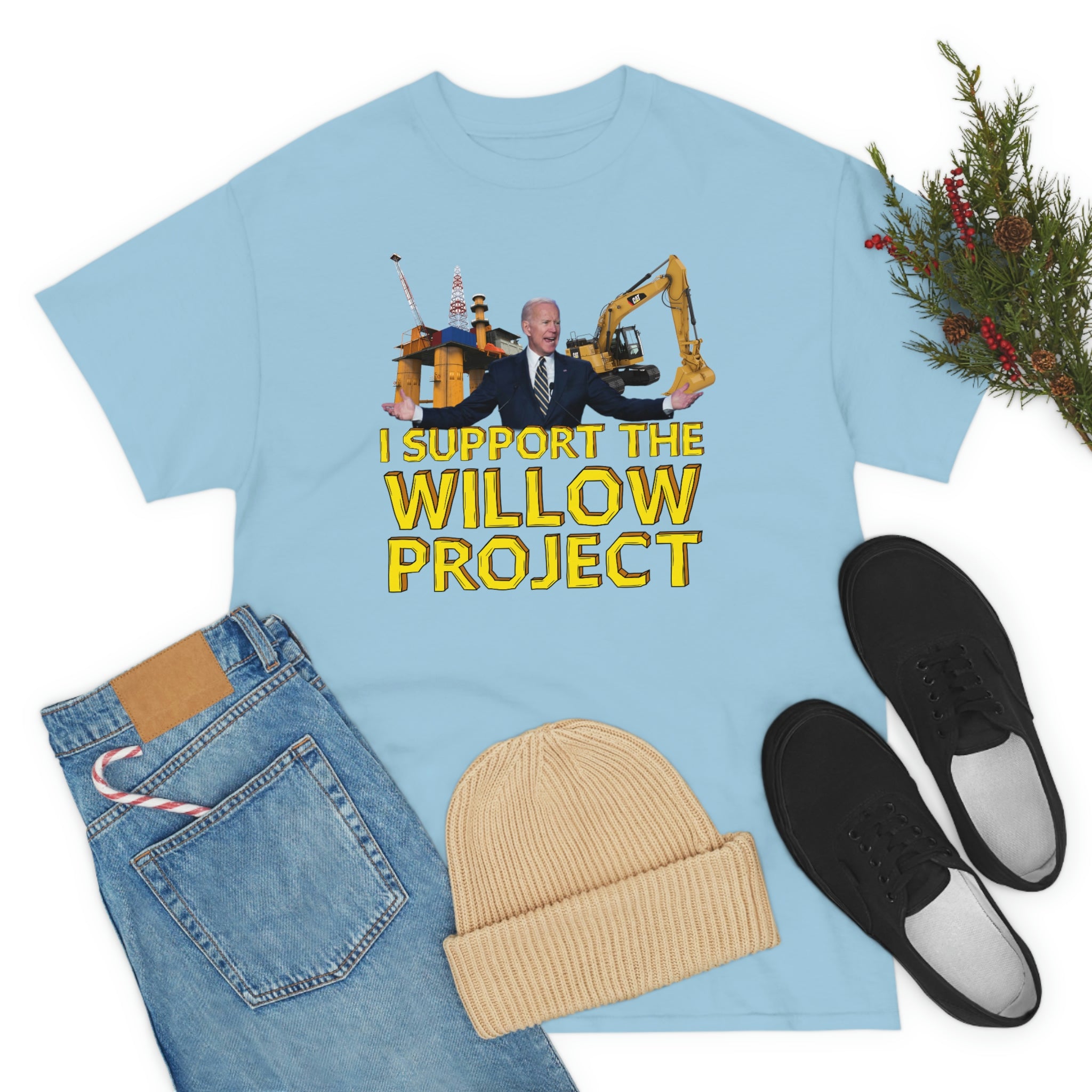 I Support the Willow Project (Biden) - Unisex Heavy Cotton Tee