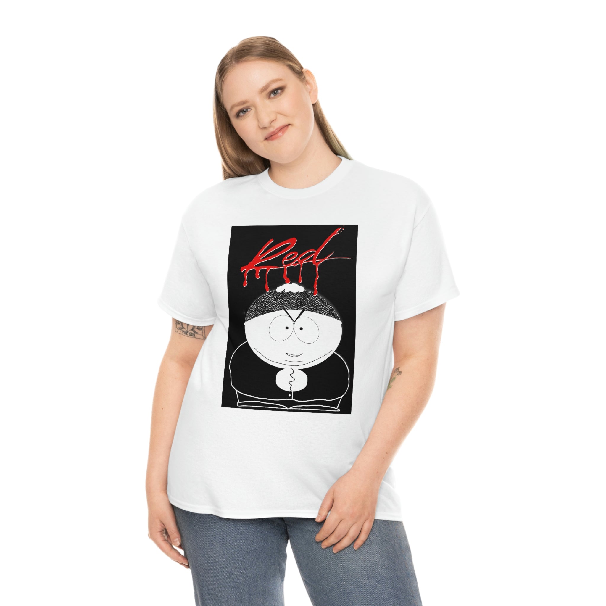 Playboi Cartman (Eric Cartman from South Park) Whole Lotta Red Album Cover - Unisex Heavy Cotton Tee