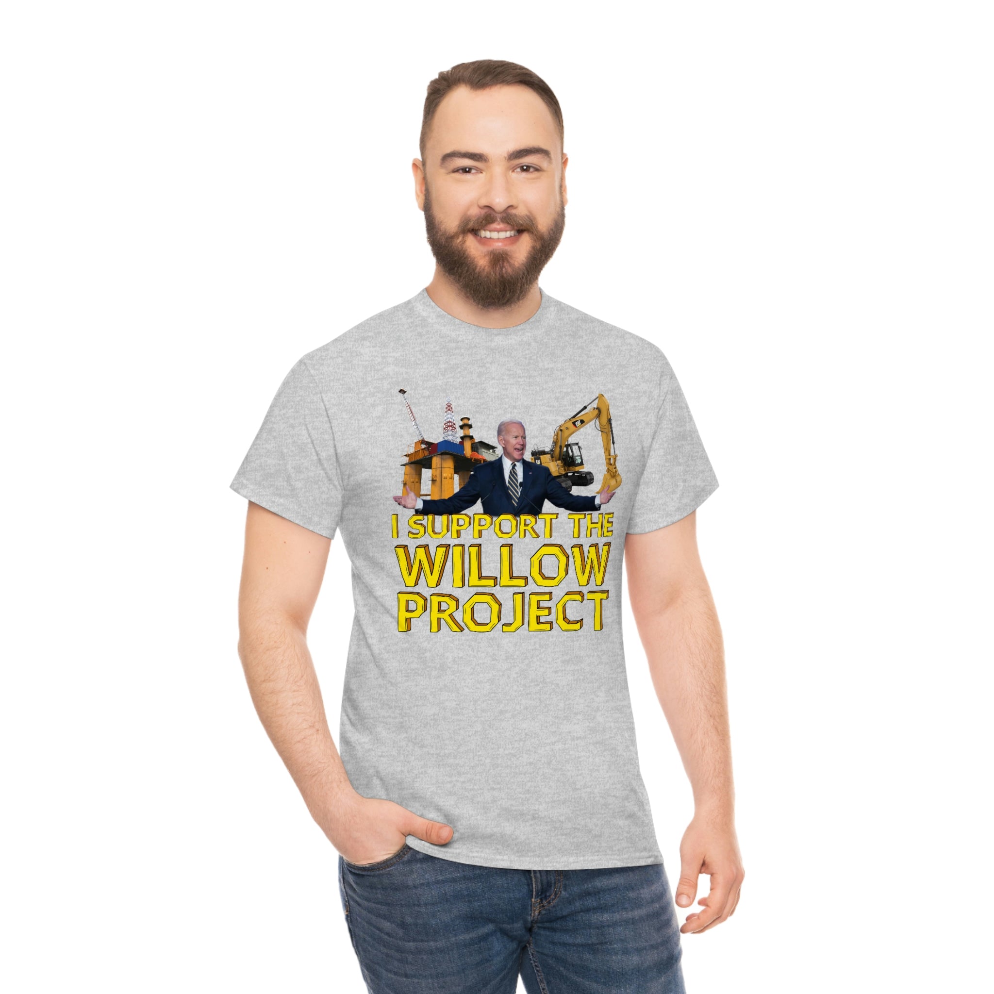 I Support the Willow Project (Biden) - Unisex Heavy Cotton Tee