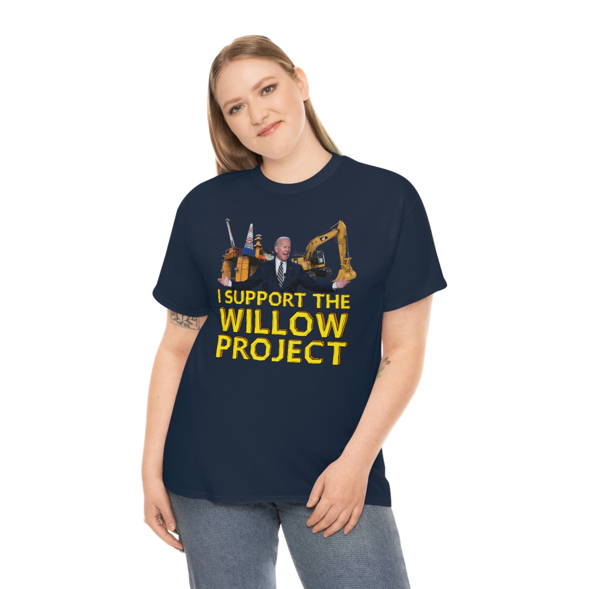 I Support the Willow Project (Biden) - Unisex Heavy Cotton Tee