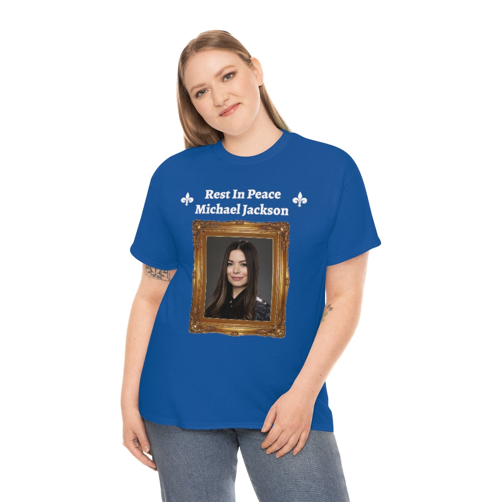 Rest In Peace Michael Jackson (Miranda Cosgrove from iCarly) - Unisex Heavy Cotton Tee - All Colors