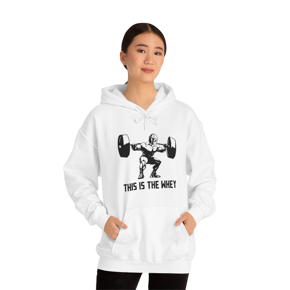 This is the Whey - Unisex Heavy Blend™ Hooded Sweatshirt