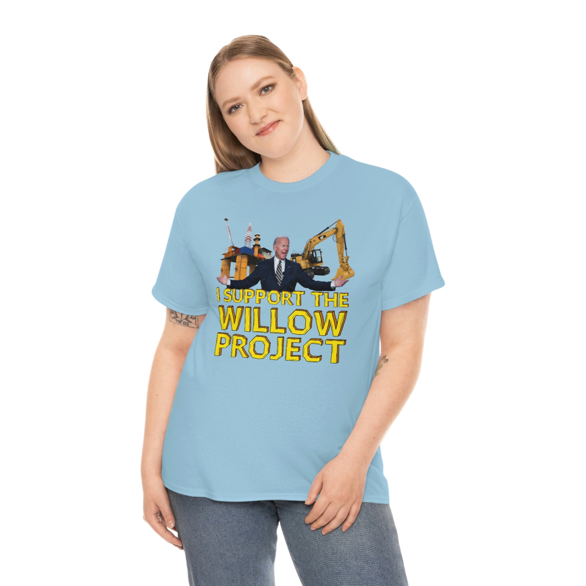 I Support the Willow Project (Biden) - Unisex Heavy Cotton Tee