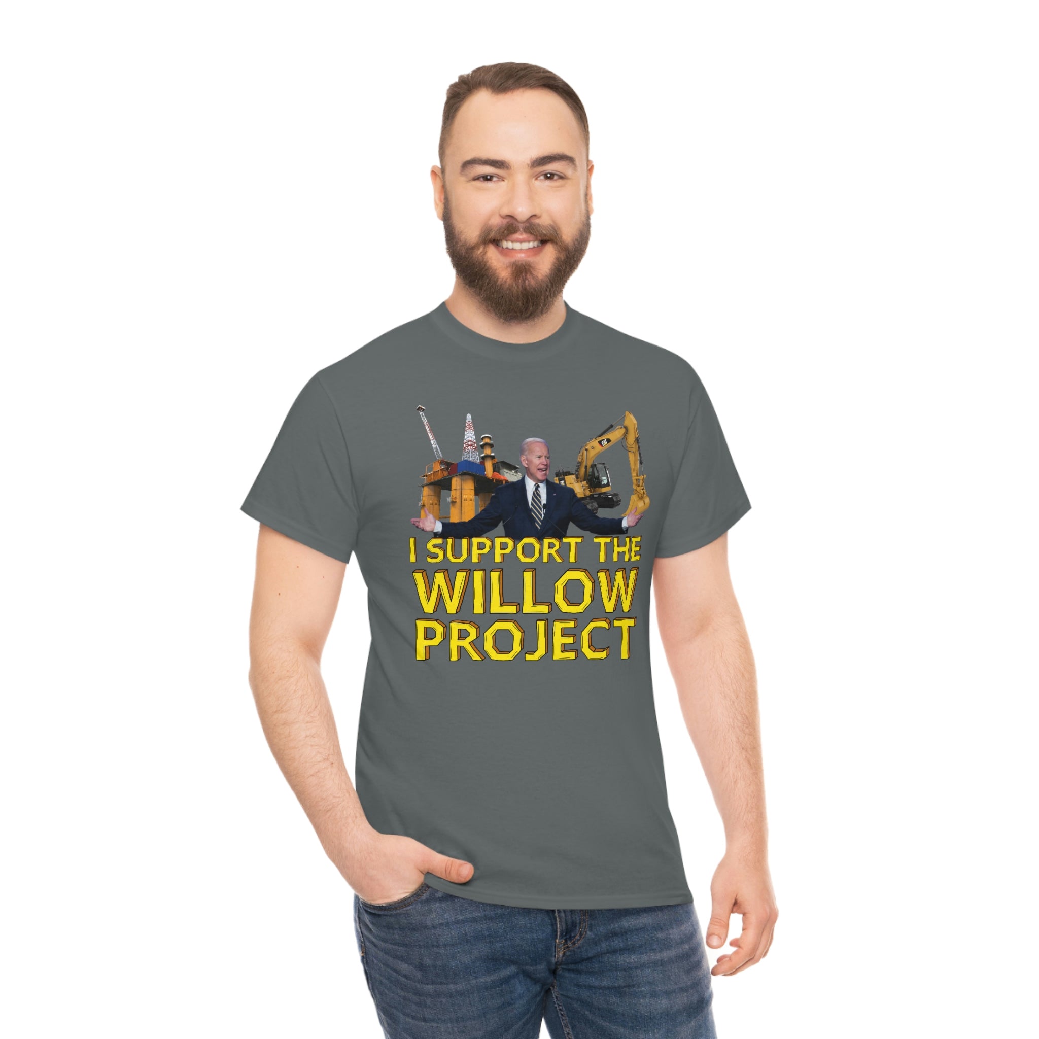 I Support the Willow Project (Biden) - Unisex Heavy Cotton Tee