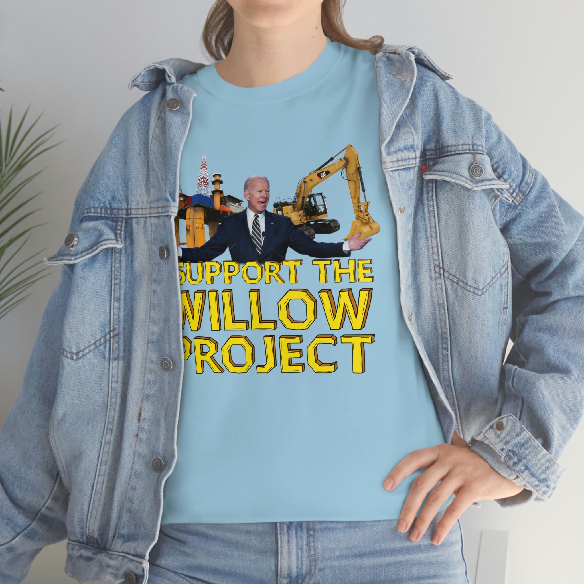 I Support the Willow Project (Biden) - Unisex Heavy Cotton Tee