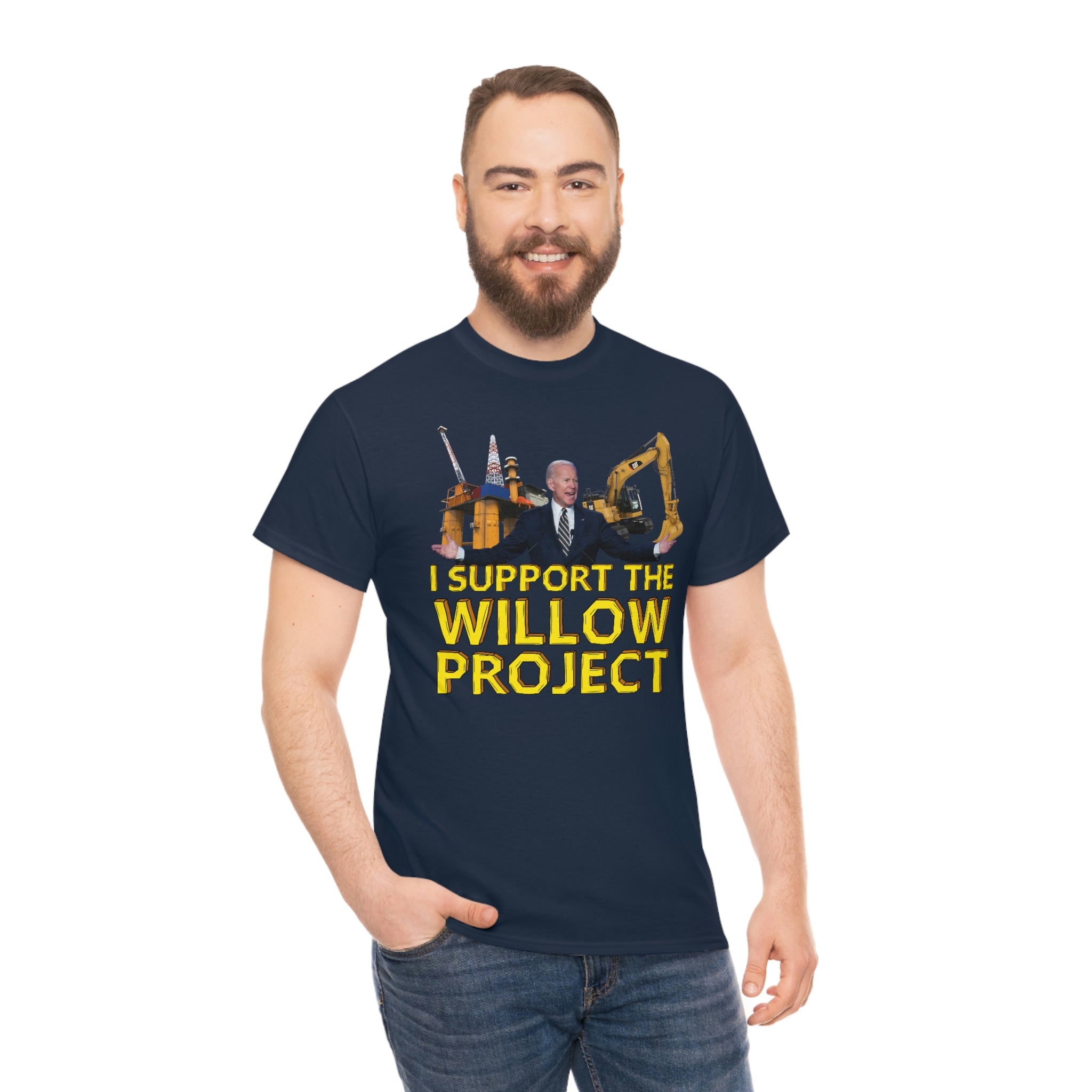 I Support the Willow Project (Biden) - Unisex Heavy Cotton Tee