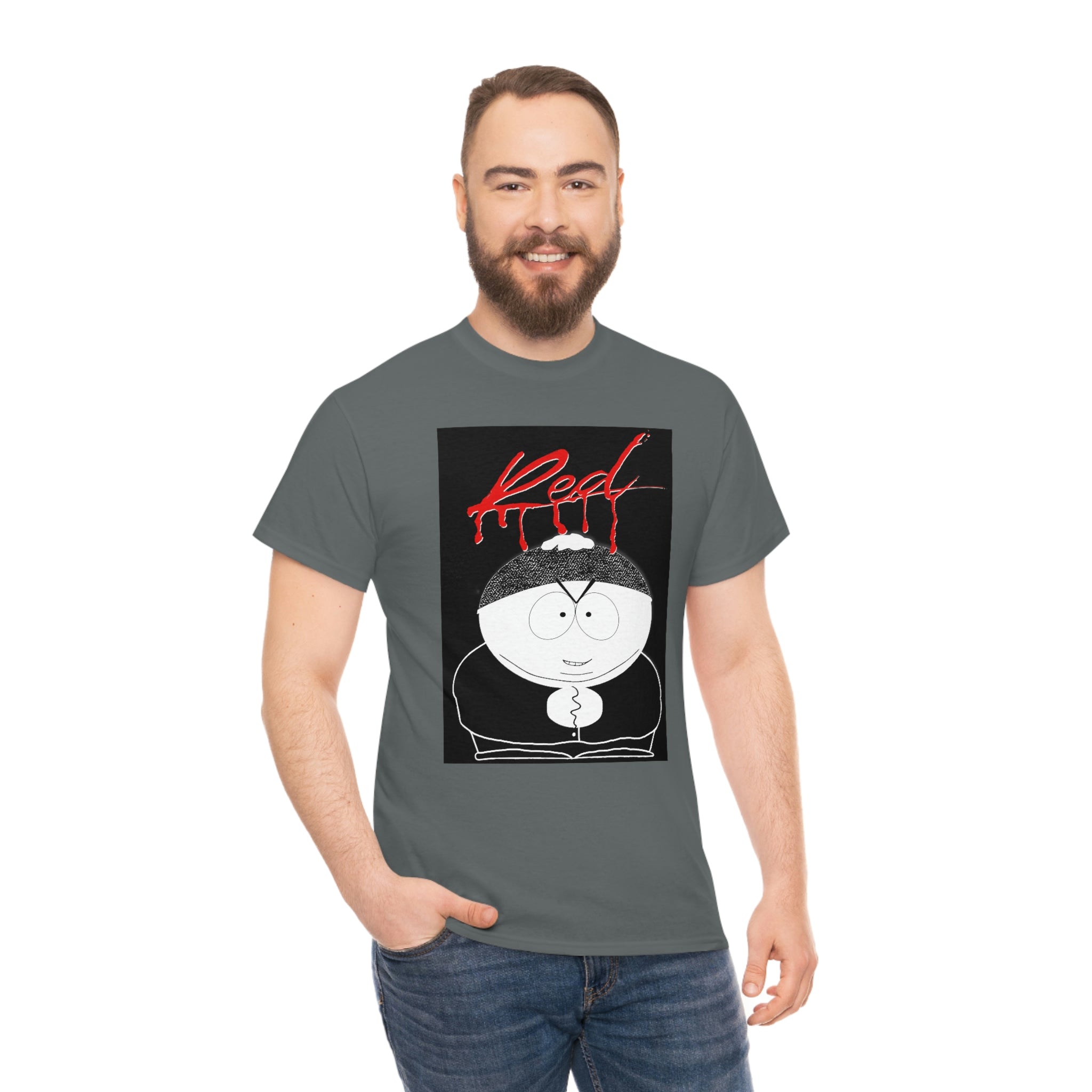 Playboi Cartman (Eric Cartman from South Park) Whole Lotta Red Album Cover - Unisex Heavy Cotton Tee