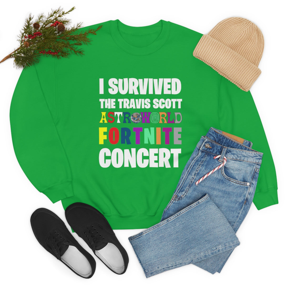 I SURVIVED THE TRAVIS SCOTT FORTNITE CONCERT - Unisex Heavy Blend™ Crewneck Sweatshirt