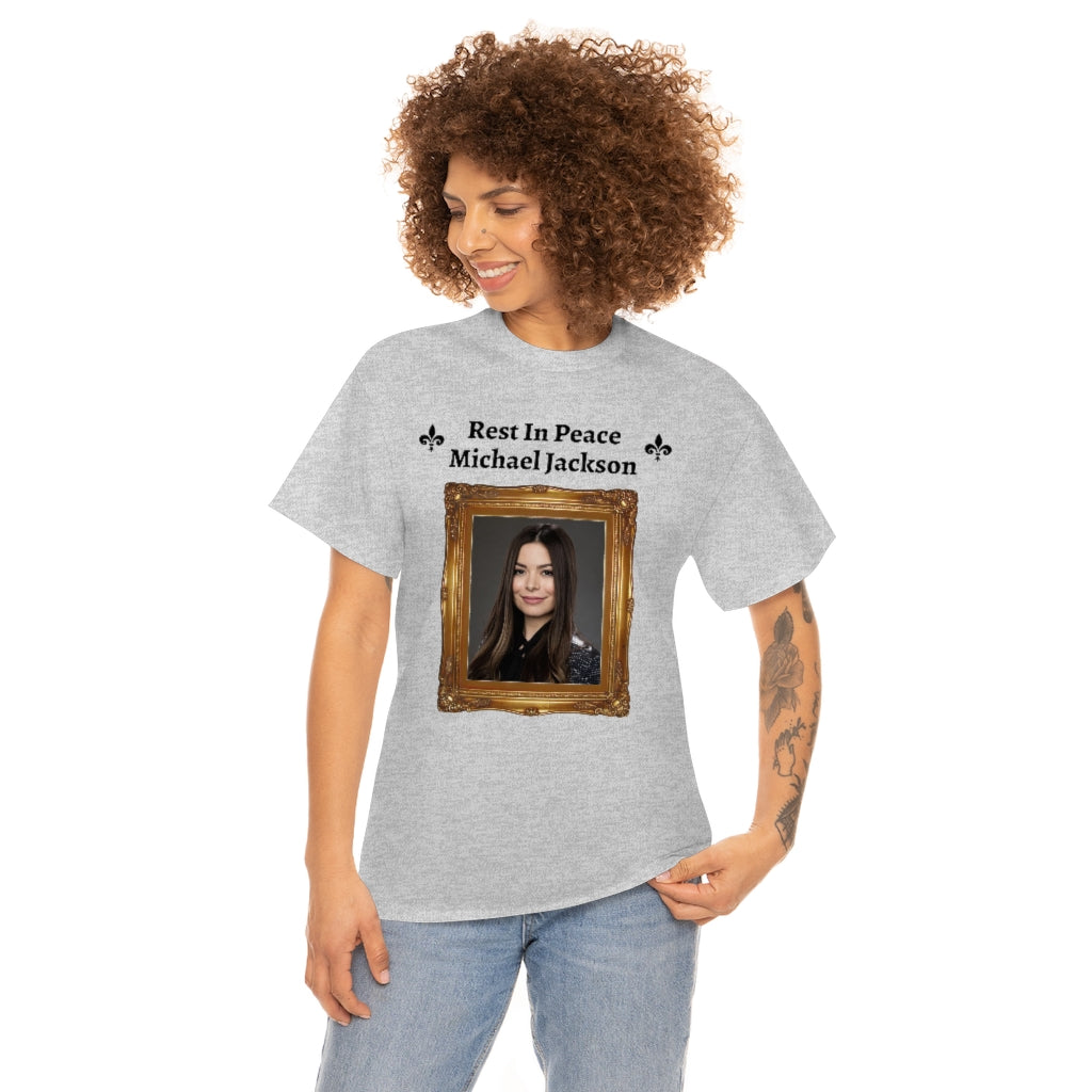 Rest In Peace Michael Jackson (Miranda Cosgrove from iCarly) - Unisex Heavy Cotton Tee - All Colors