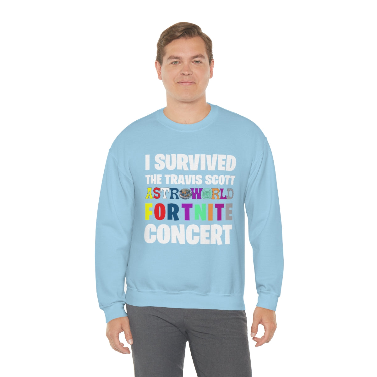 I SURVIVED THE TRAVIS SCOTT FORTNITE CONCERT - Unisex Heavy Blend™ Crewneck Sweatshirt