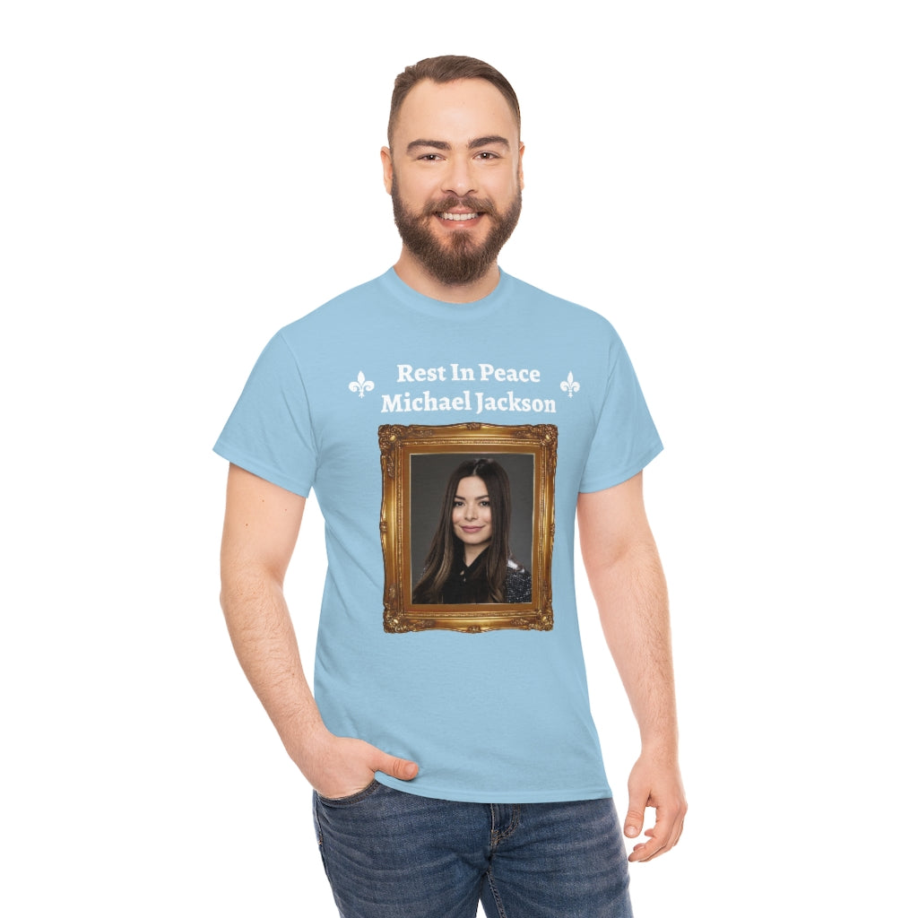 Rest In Peace Michael Jackson (Miranda Cosgrove from iCarly) - Unisex Heavy Cotton Tee - All Colors