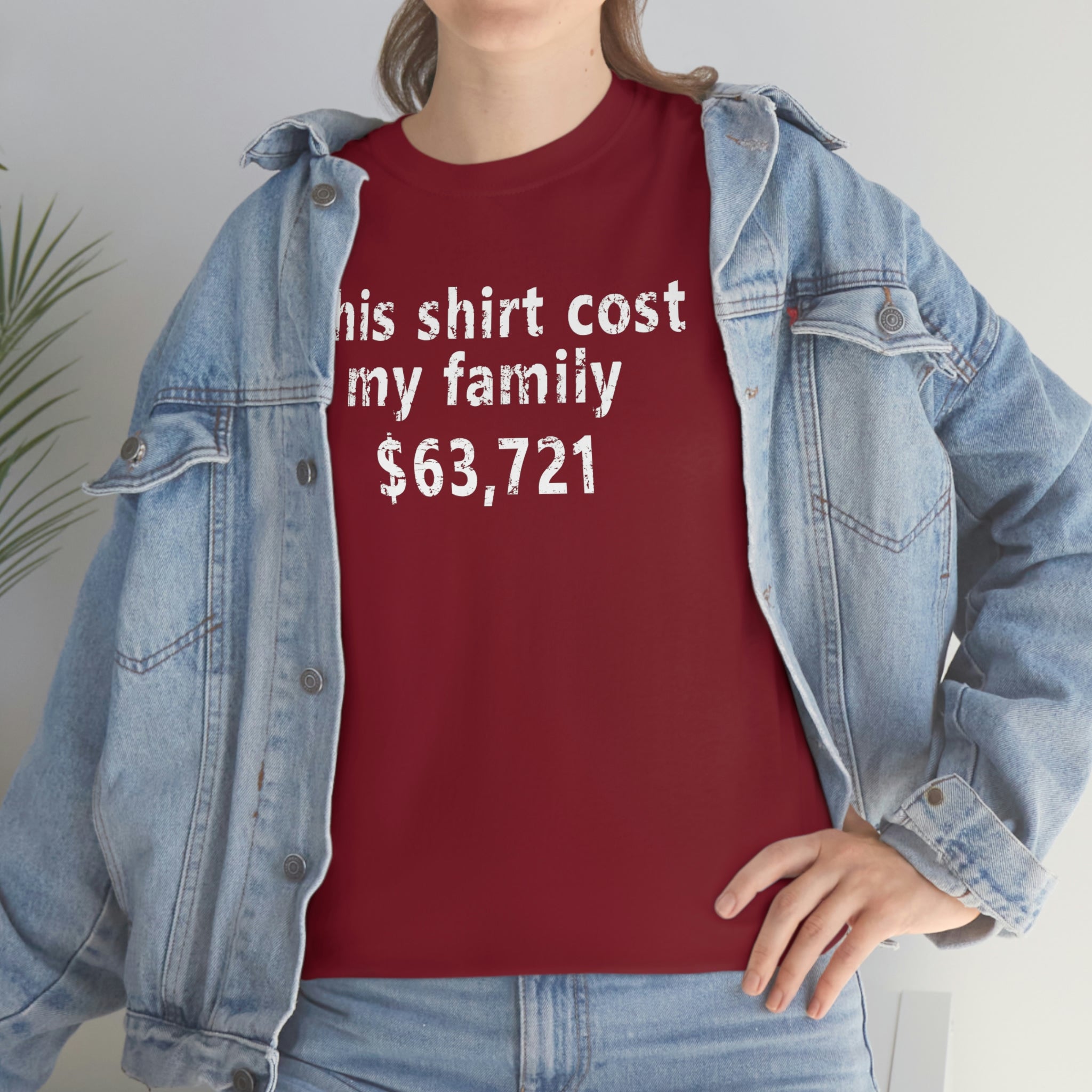 This Shirt Cost my parents $63,721 (Harvard) - Unisex Heavy Cotton Tee