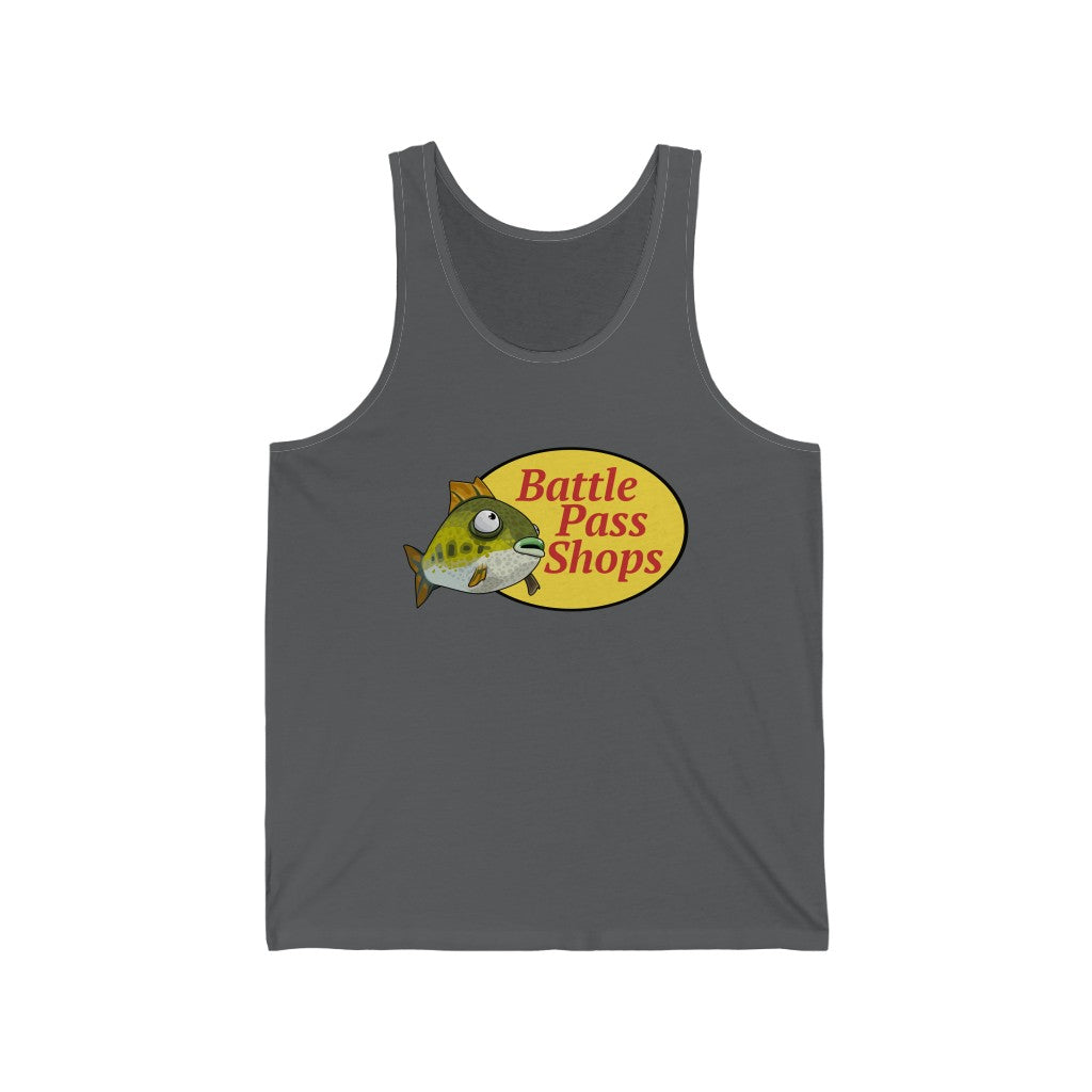 Battle Pass Shops (Bass Pro Shops) Fortnite Flopper - Unisex Jersey Tank