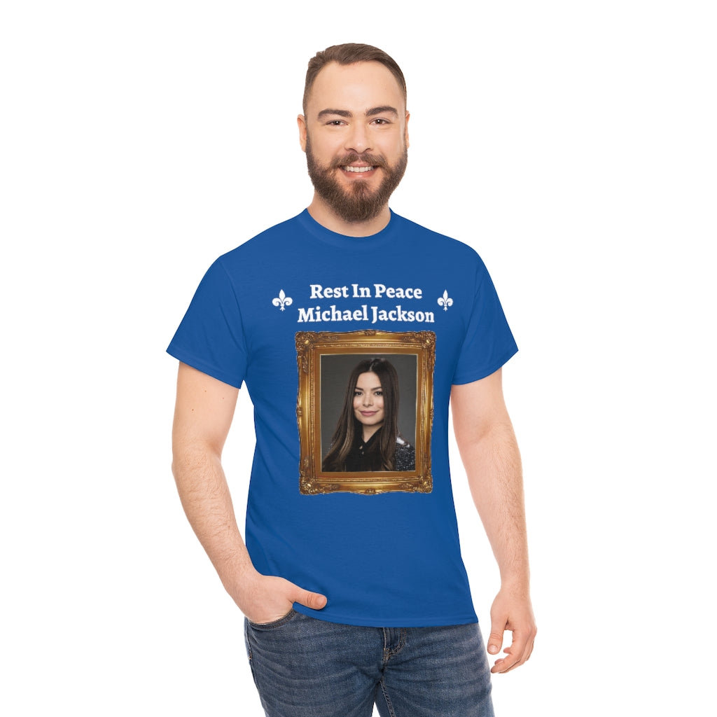 Rest In Peace Michael Jackson (Miranda Cosgrove from iCarly) - Unisex Heavy Cotton Tee - All Colors