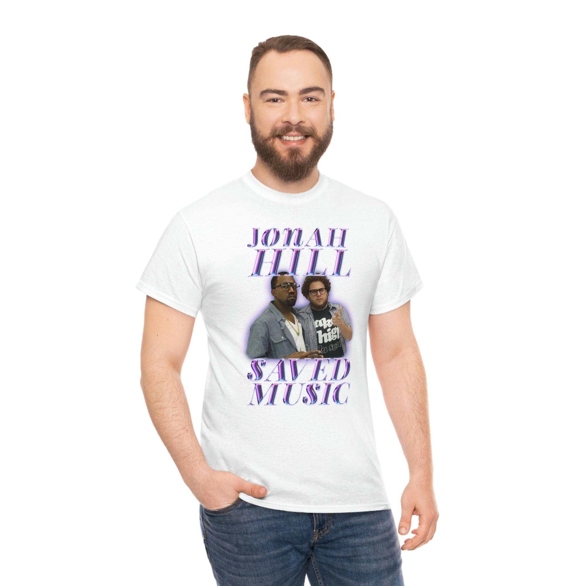 JONAH HILL SAVED MUSIC (KANYE) - Unisex Heavy Cotton Tee