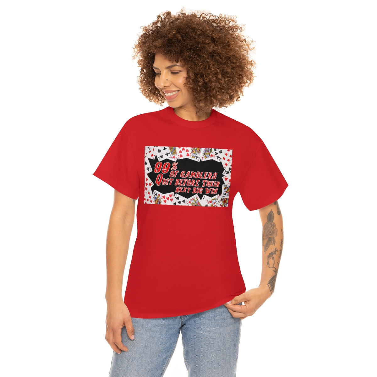 ninety-nine percent of Gamblers Quit before their next big win - Unisex Heavy Cotton Tee - All Colors