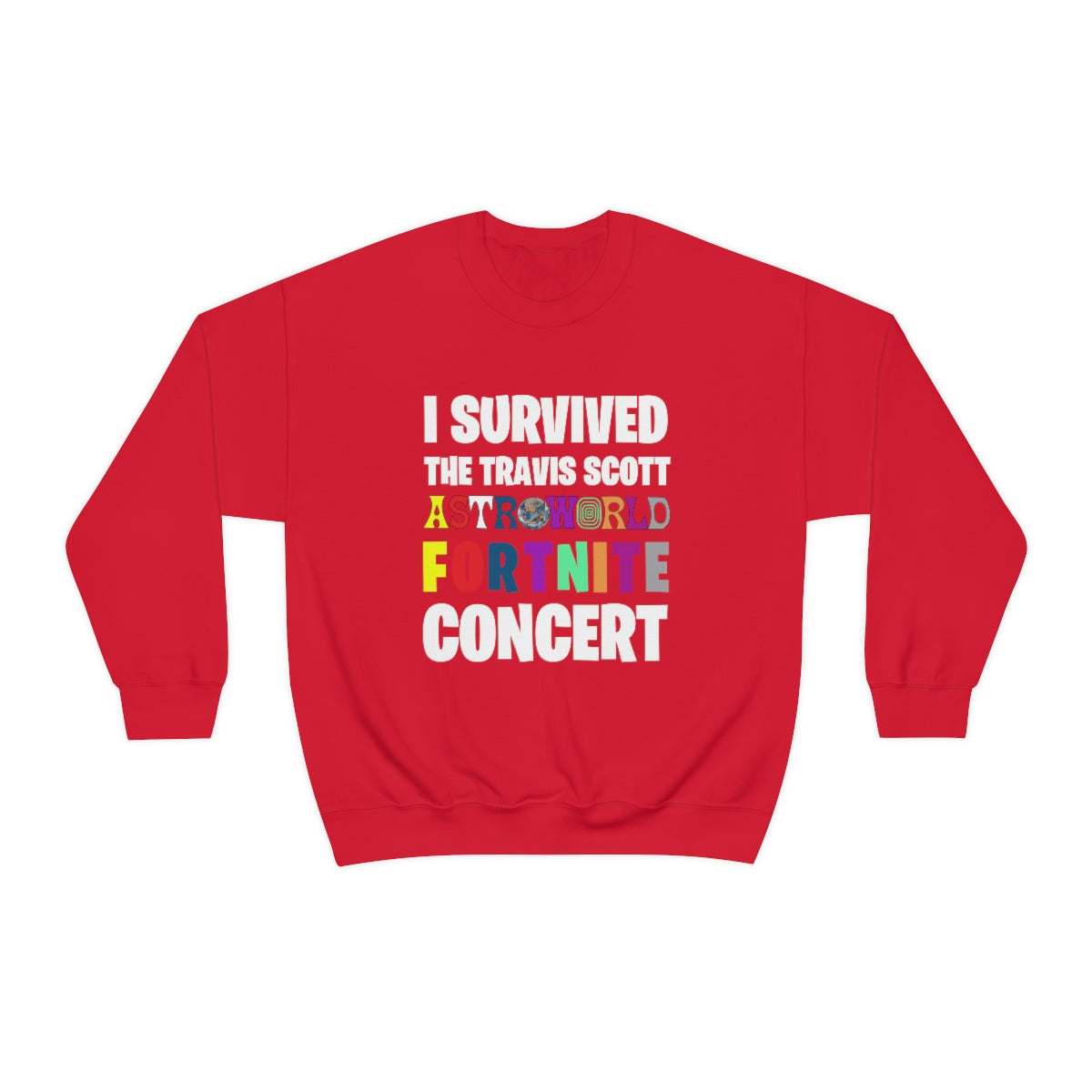 I SURVIVED THE TRAVIS SCOTT FORTNITE CONCERT - Unisex Heavy Blend™ Crewneck Sweatshirt