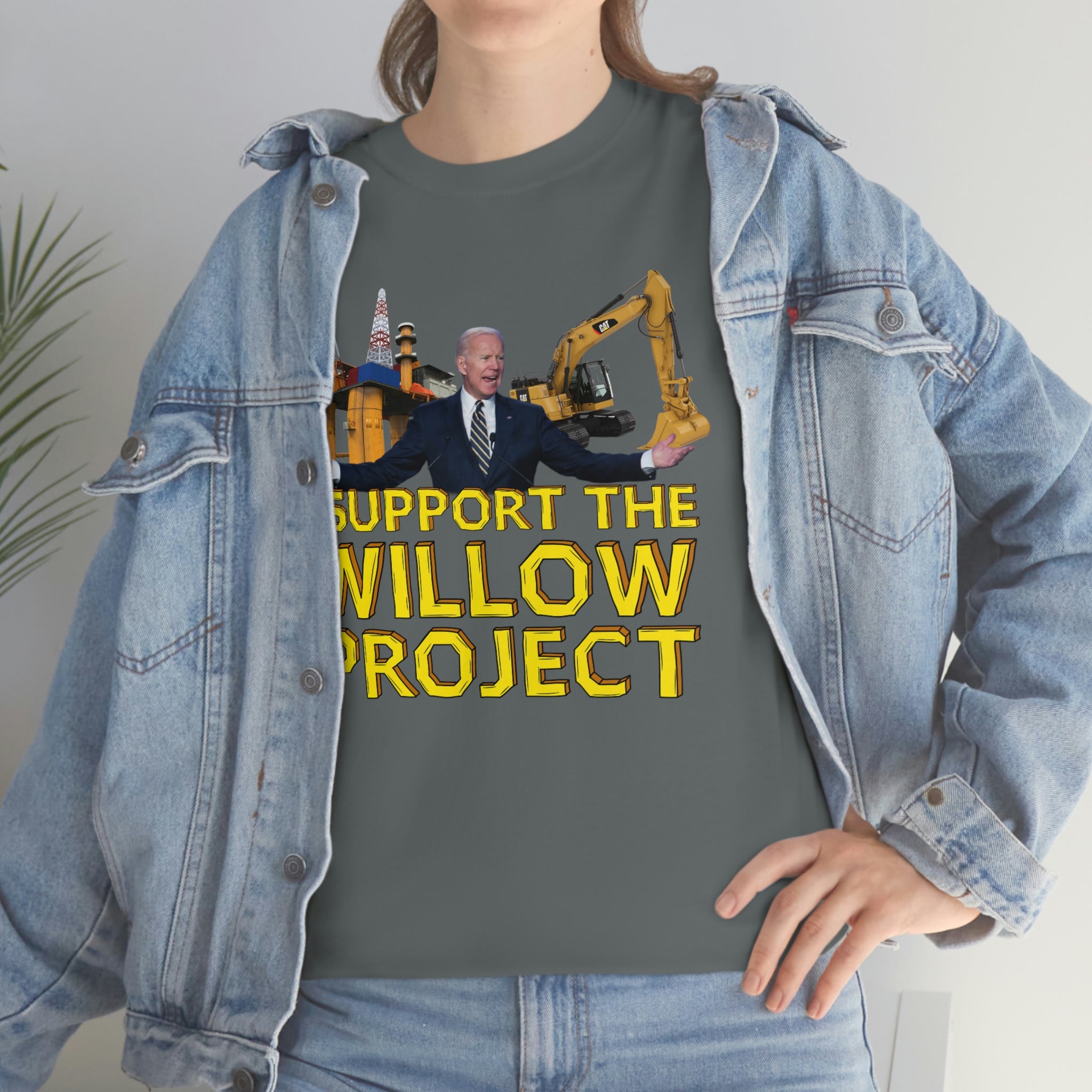 I Support the Willow Project (Biden) - Unisex Heavy Cotton Tee