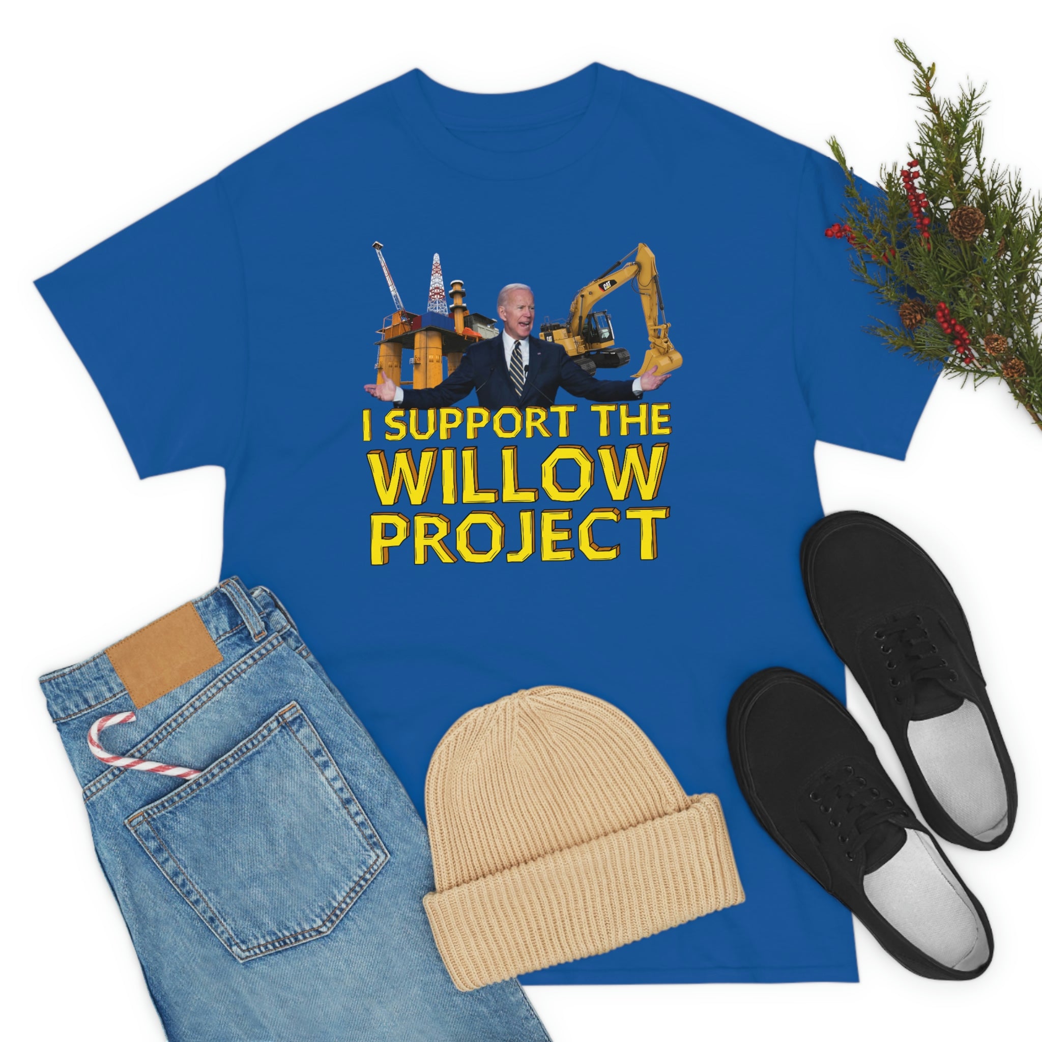 I Support the Willow Project (Biden) - Unisex Heavy Cotton Tee