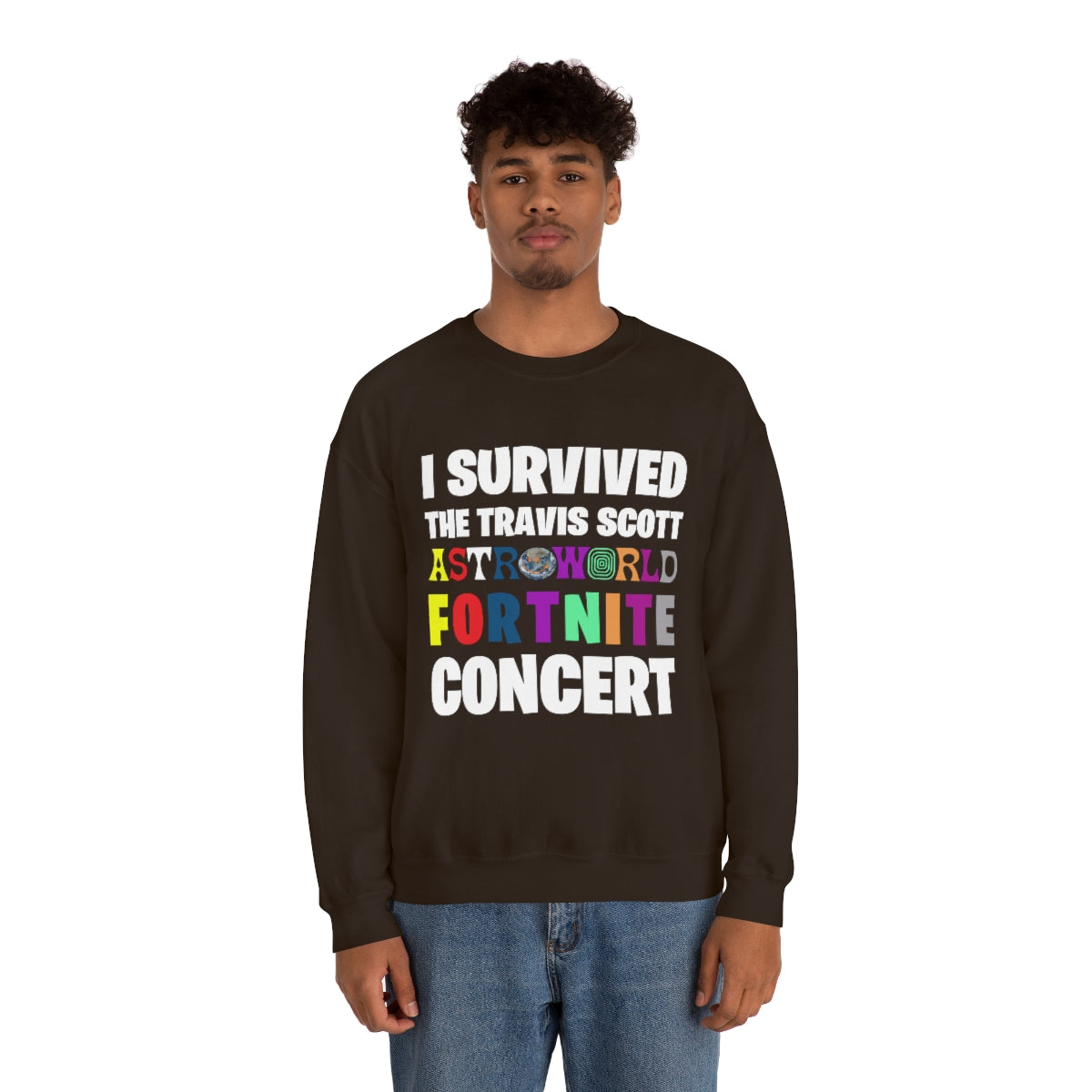 I SURVIVED THE TRAVIS SCOTT FORTNITE CONCERT - Unisex Heavy Blend™ Crewneck Sweatshirt