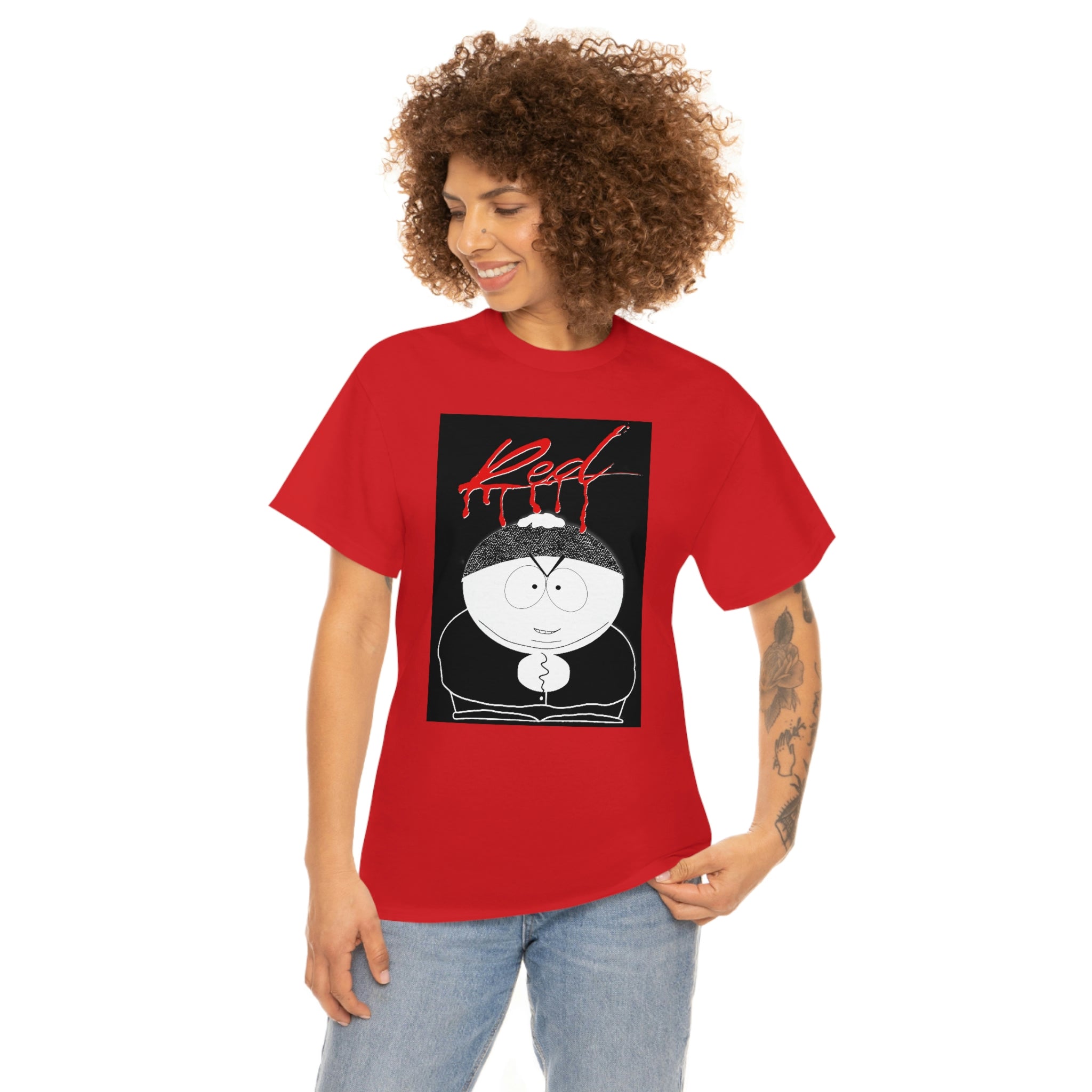 Playboi Cartman (Eric Cartman from South Park) Whole Lotta Red Album Cover - Unisex Heavy Cotton Tee