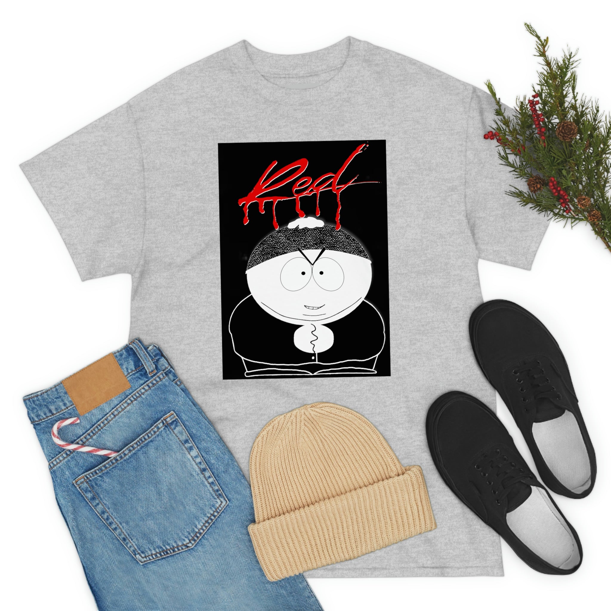 Playboi Cartman (Eric Cartman from South Park) Whole Lotta Red Album Cover - Unisex Heavy Cotton Tee