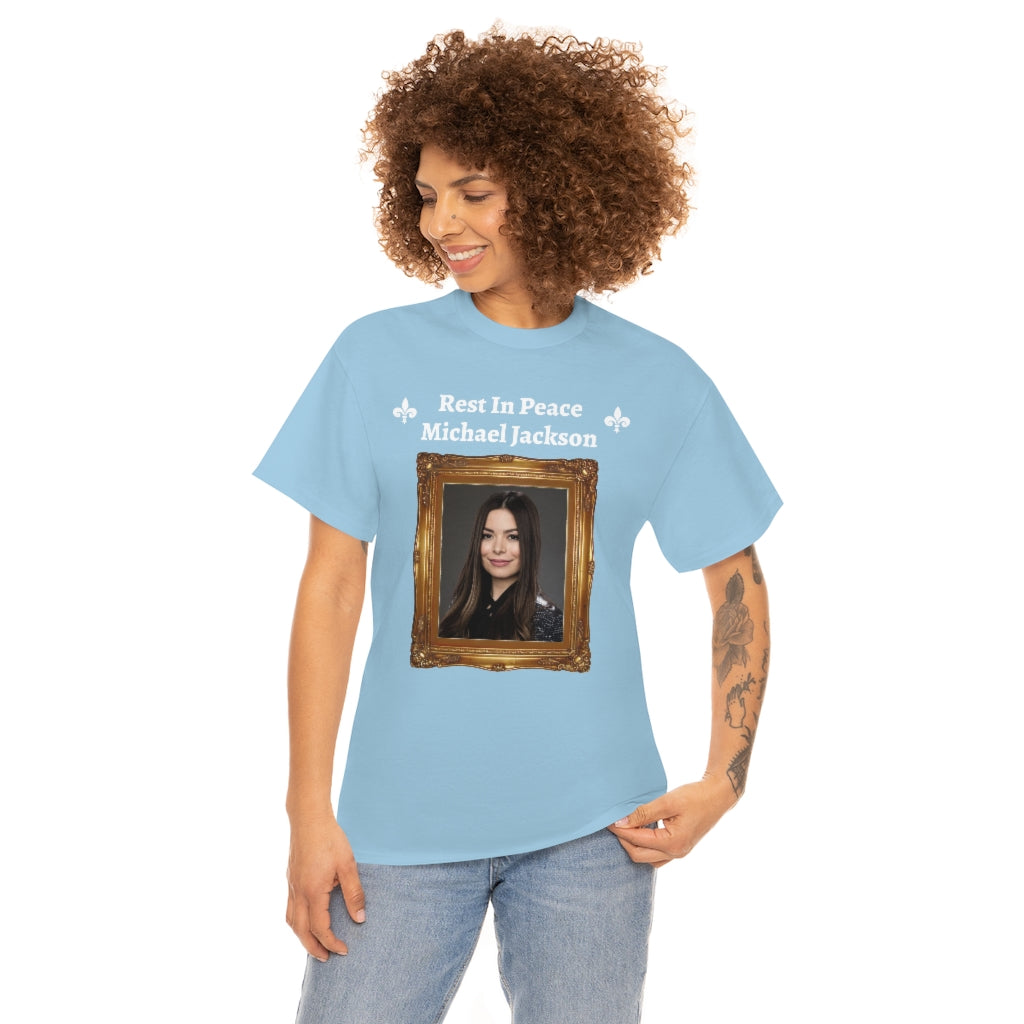 Rest In Peace Michael Jackson (Miranda Cosgrove from iCarly) - Unisex Heavy Cotton Tee - All Colors