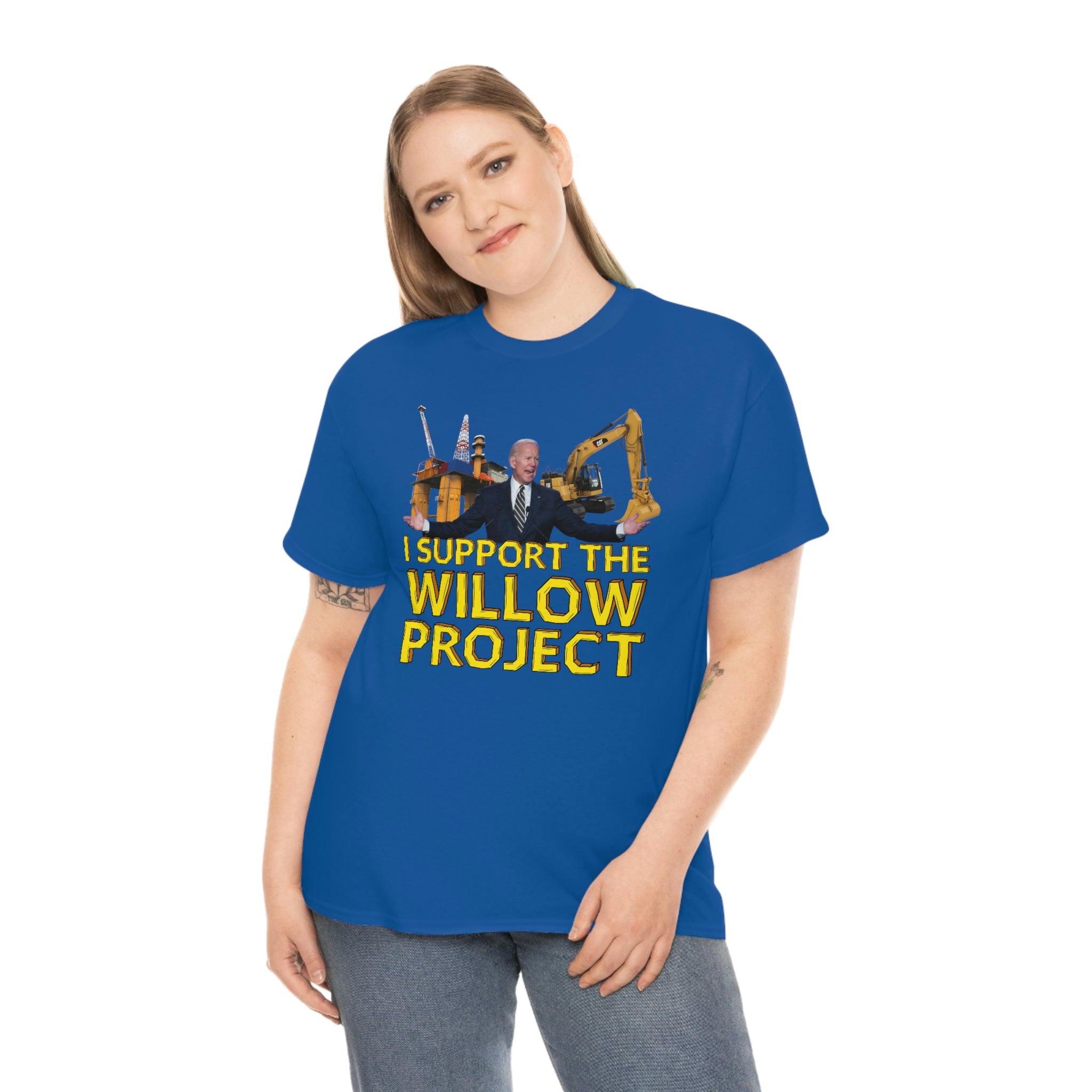 I Support the Willow Project (Biden) - Unisex Heavy Cotton Tee