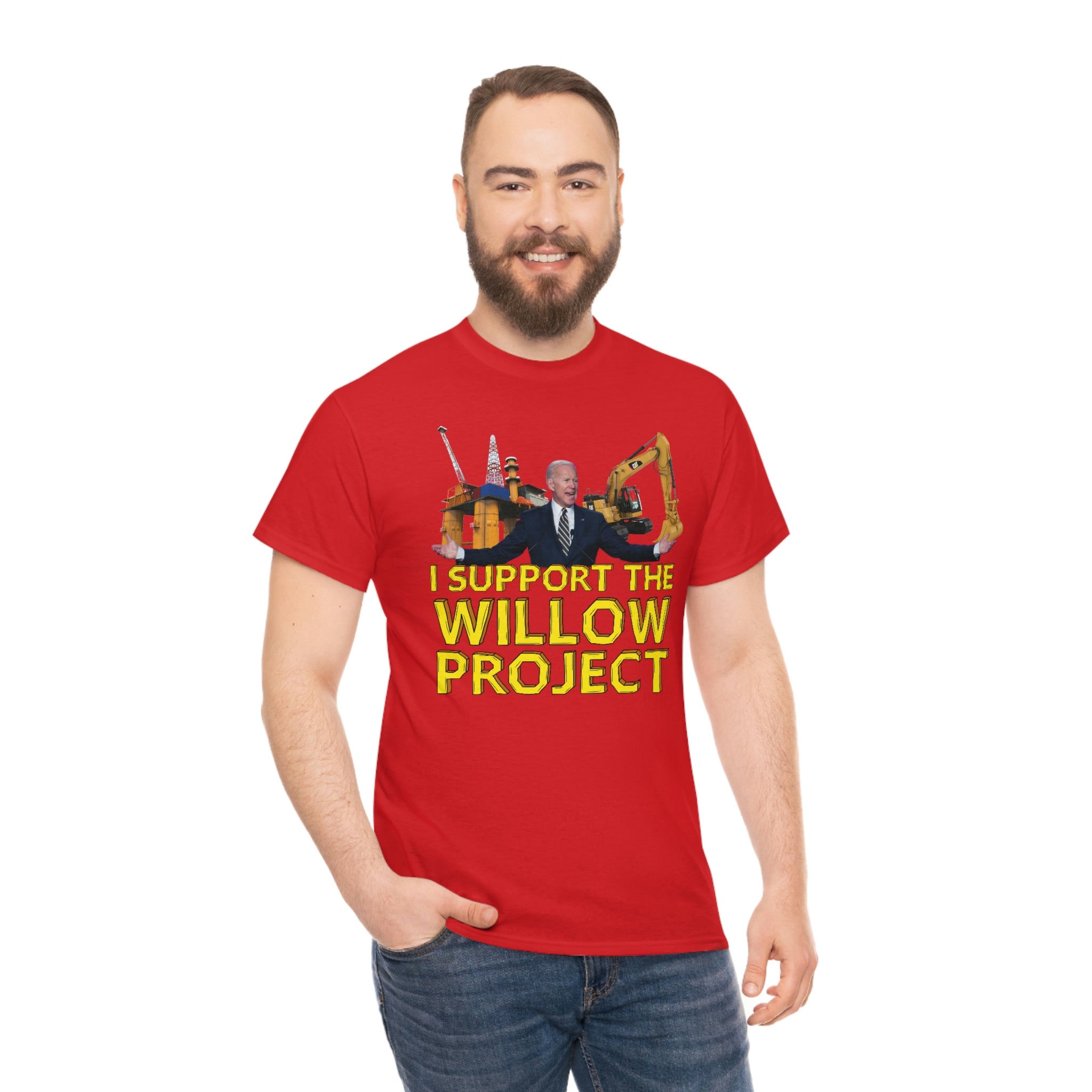 I Support the Willow Project (Biden) - Unisex Heavy Cotton Tee