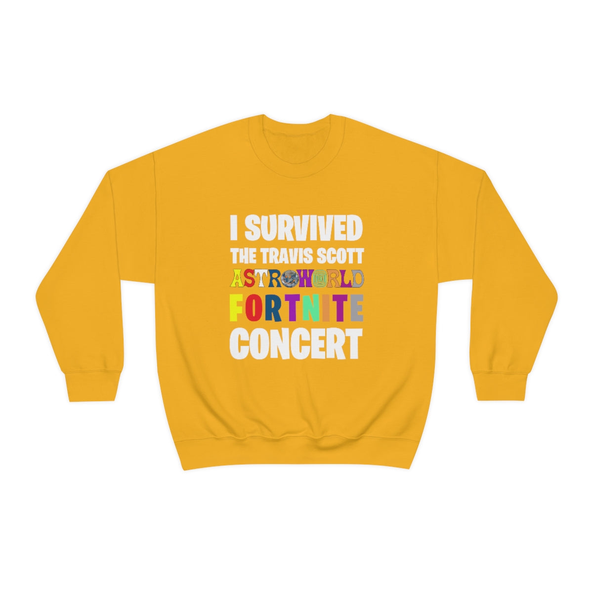 I SURVIVED THE TRAVIS SCOTT FORTNITE CONCERT - Unisex Heavy Blend™ Crewneck Sweatshirt