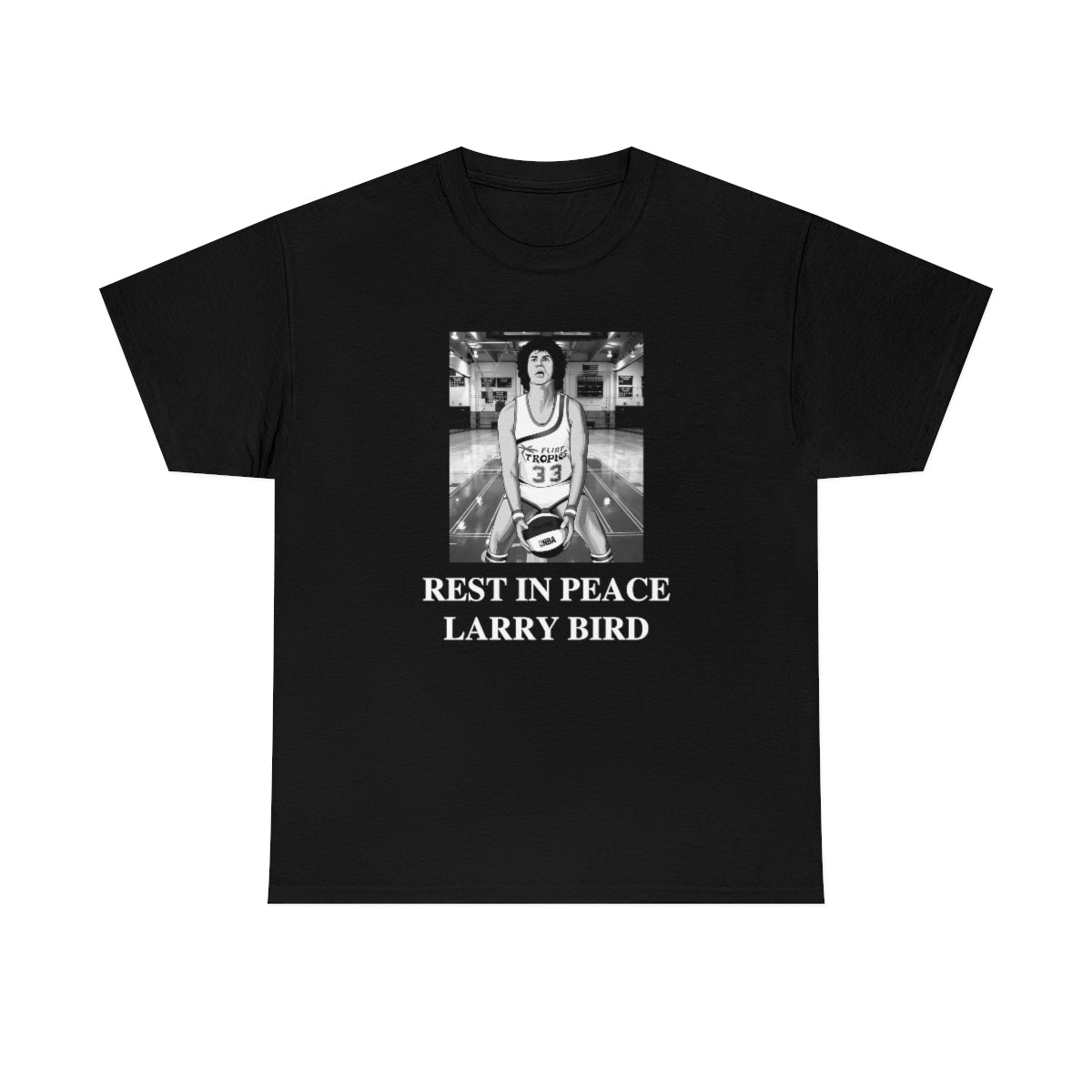 RIP Larry Bird (Jackie Moon Semipro) - Unisex Heavy Cotton Tee