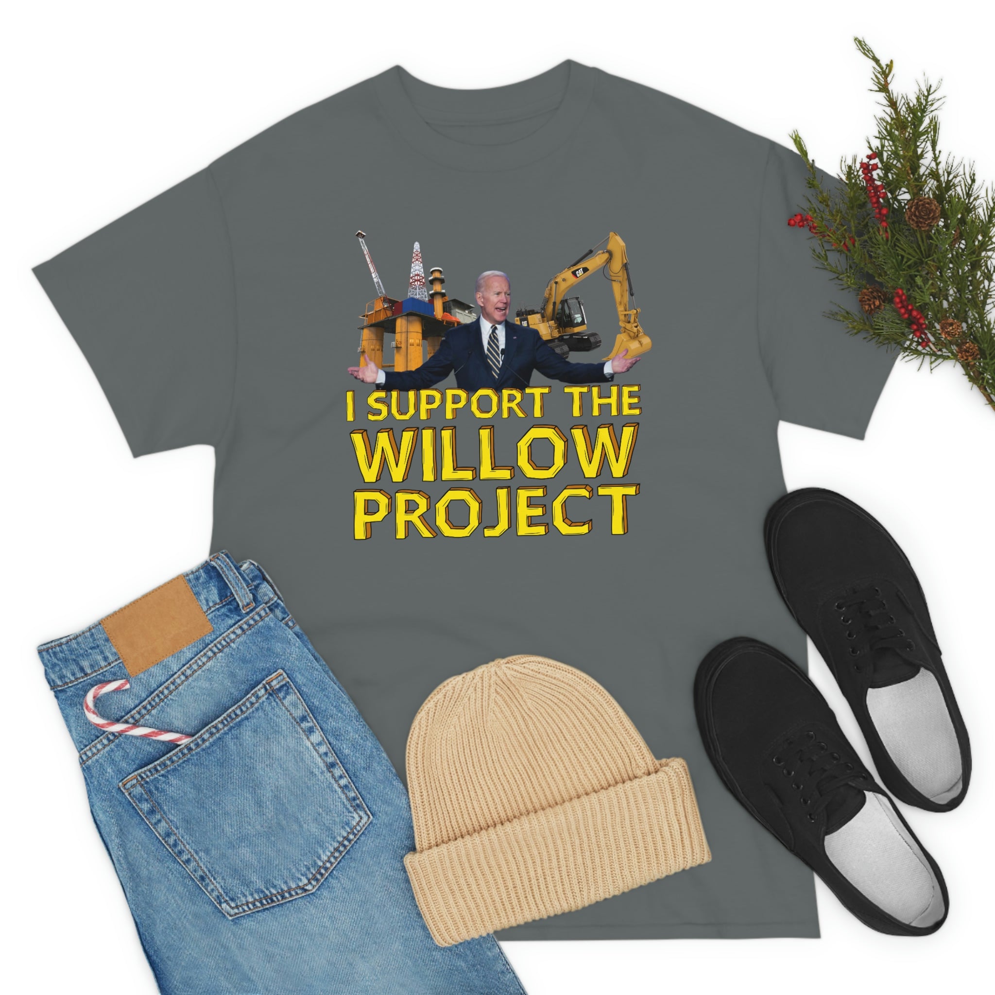 I Support the Willow Project (Biden) - Unisex Heavy Cotton Tee